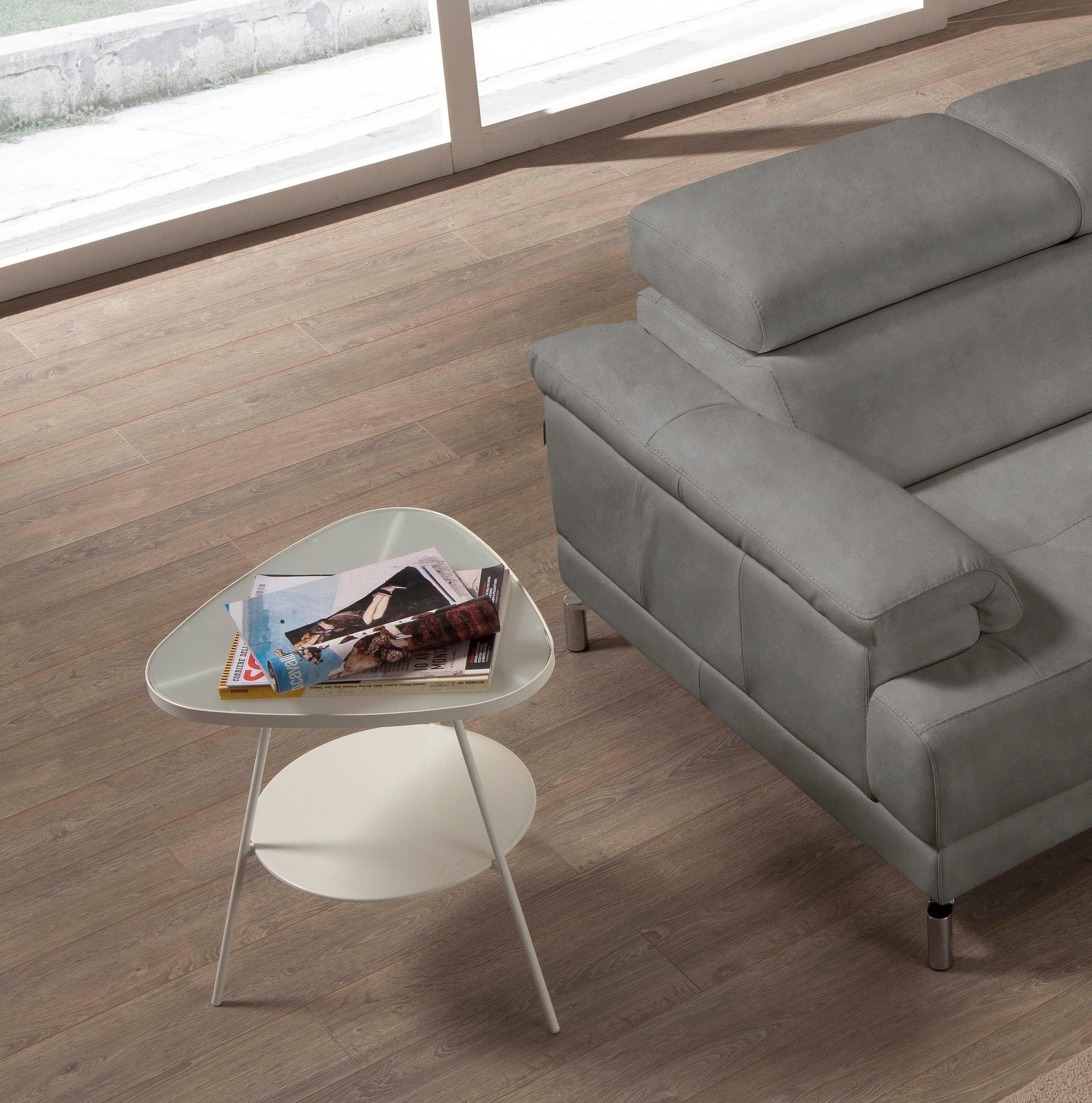 Egoitaliano Ecksofa »Soul, Design und Sitzkomfort auf hohem Niveau, tolle Details, L-Form«, mit Recamiere, inkl. Kopfteilverstellung