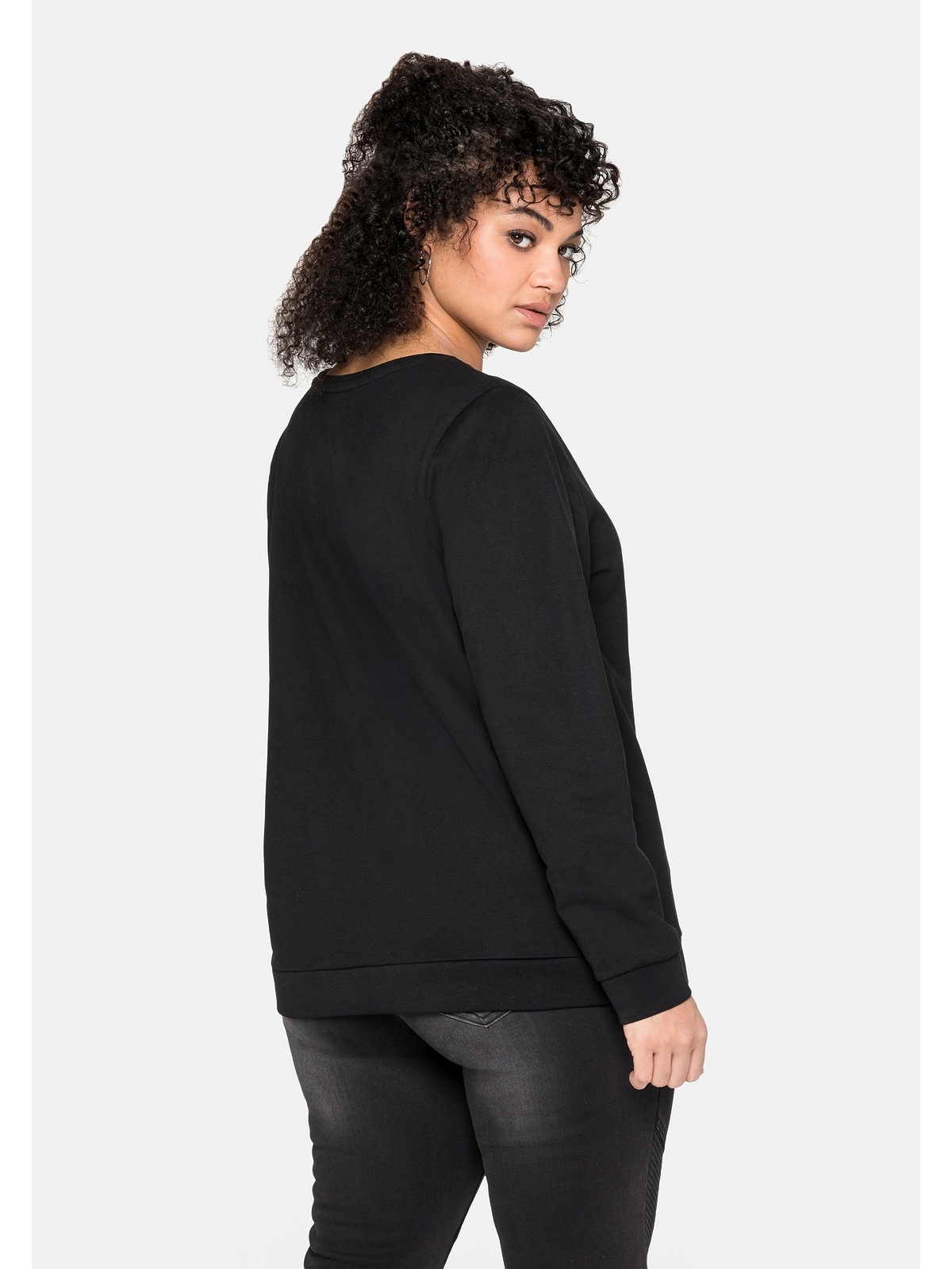 Sheego Sweatshirt "Große Größen", mit seitlichen Reißverschlüssen günstig online kaufen