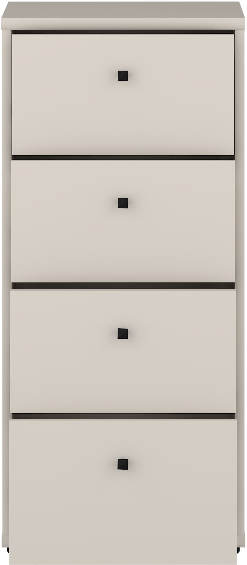 FORTE Kommode »Tempra, Kommode, 4 Schubkästen , Höhe 85,5 cm« Breite 38,6 cm