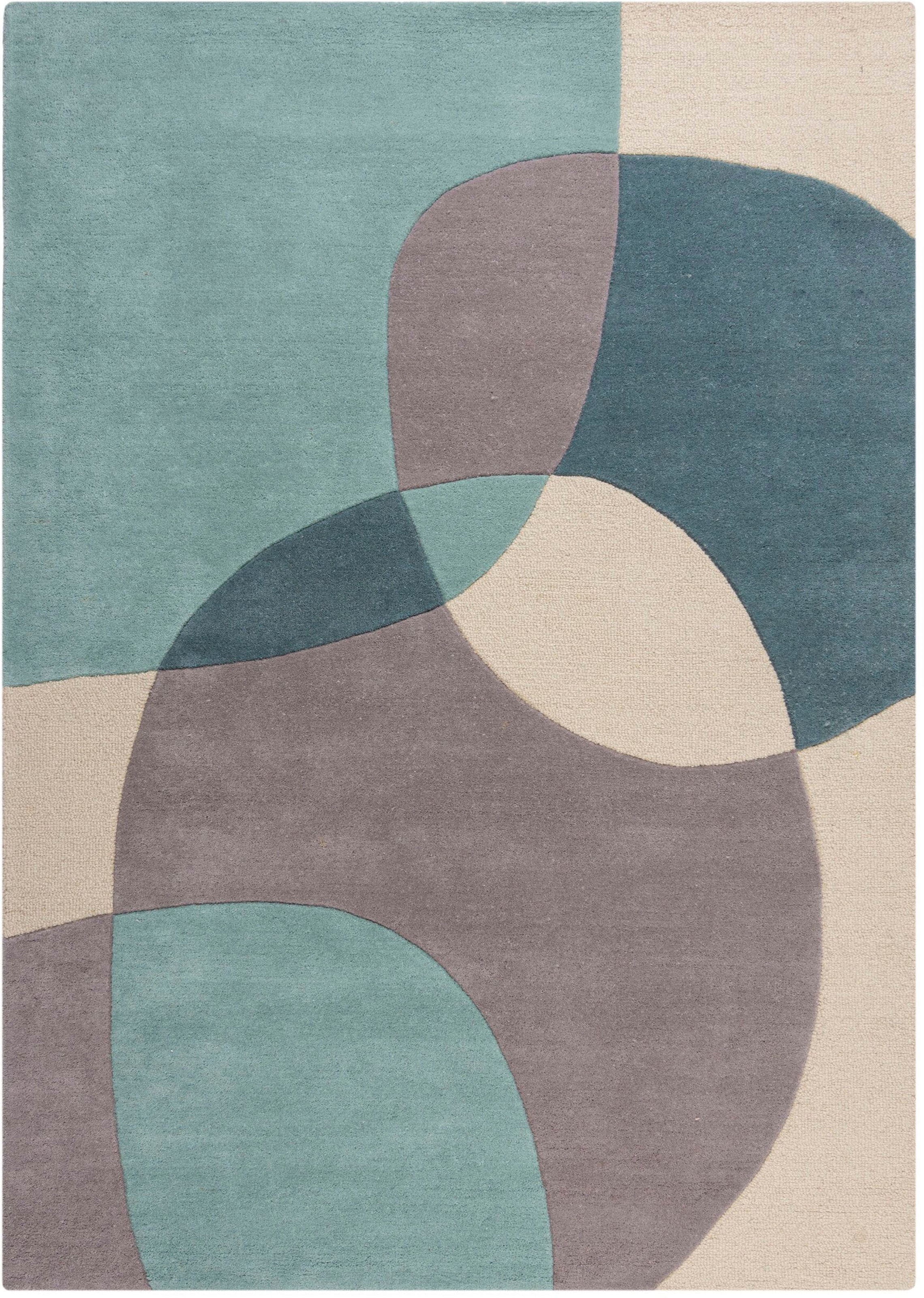 FLAIR RUGS Wollteppich "Glow, gemustert & modern" rechteckig 8 mm Höhe fußb günstig online kaufen