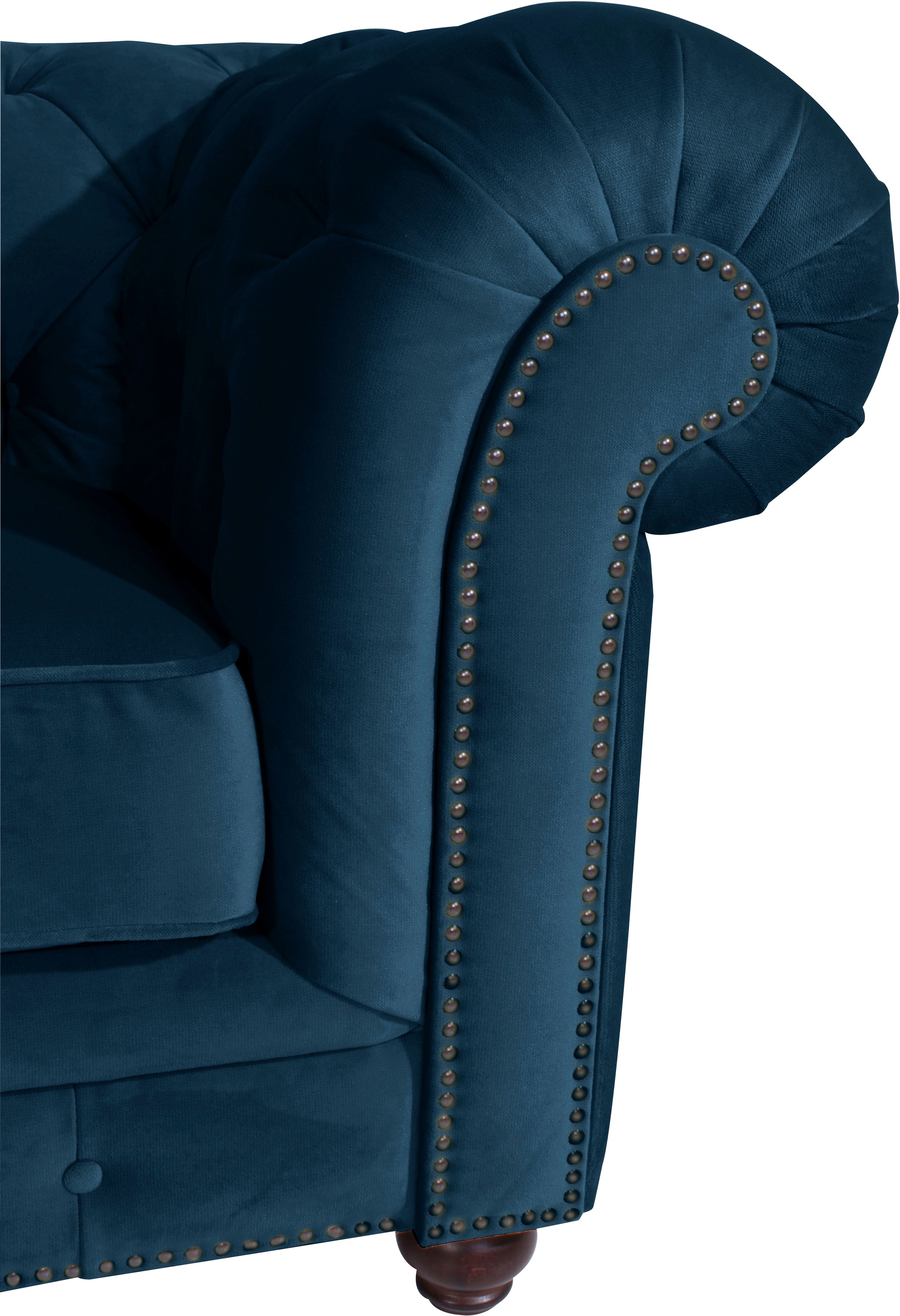 Max Winzer® Chesterfield-Sofa »Old England Sofa 2,5-Sitzer mit edler Knopfheftung, bequem und edel«, hoher Sitzkomfort im Retrolook, Breite 218 cm