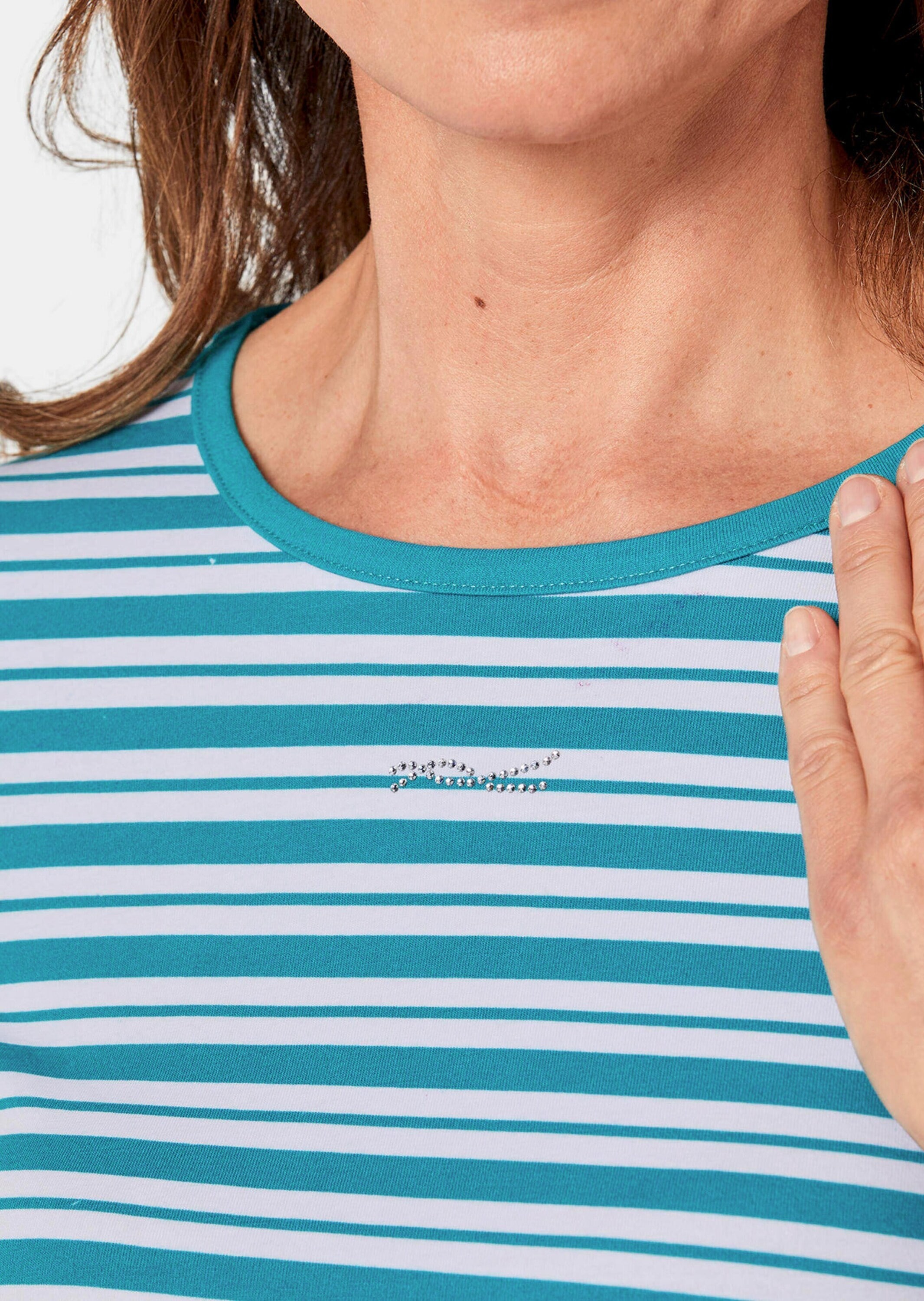 GOLDNER 3/4-Arm-Shirt »Ringelshirt mit U-Boot-Ausschnitt«