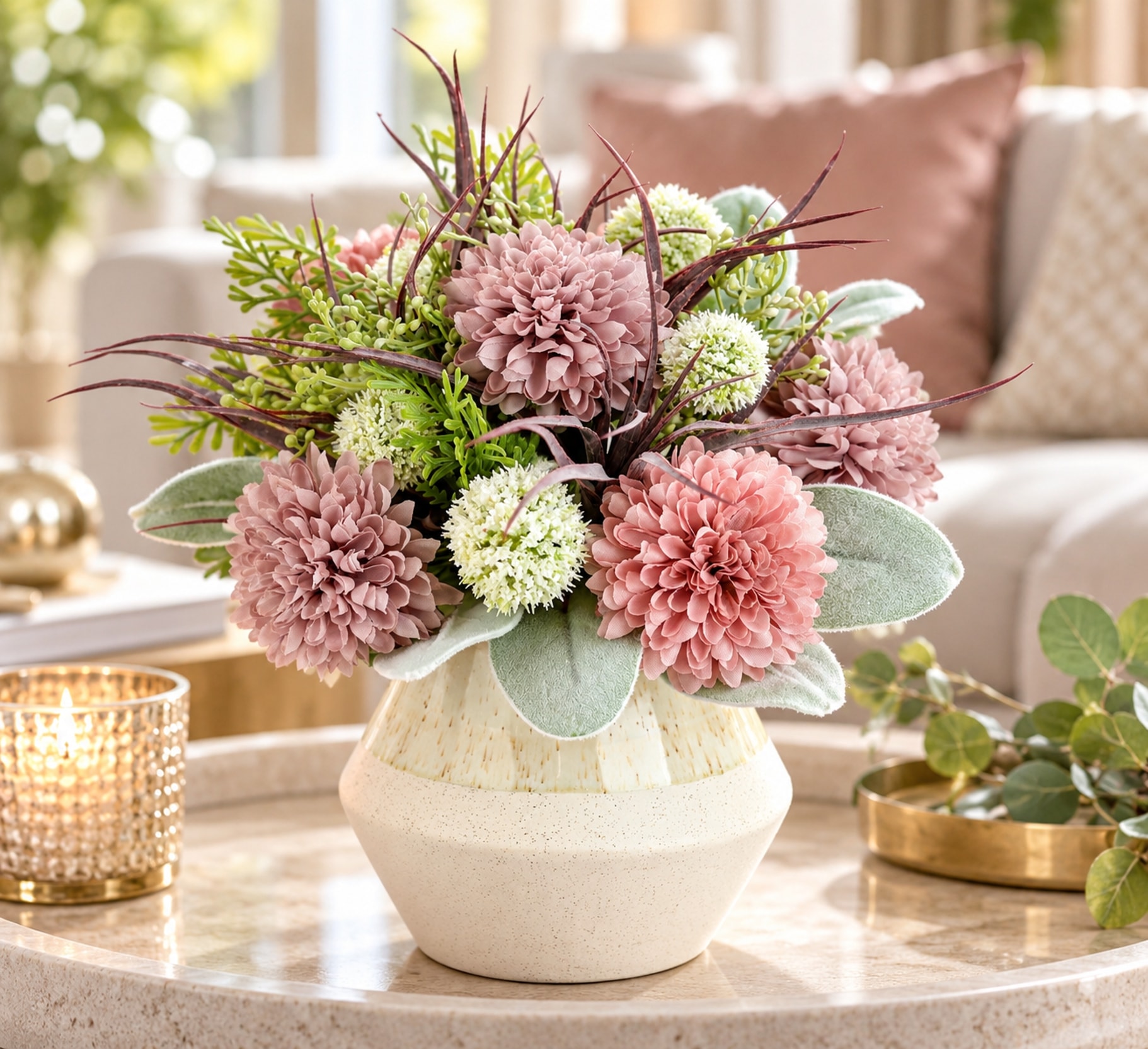 I.GE.A. Kunstblume »Gesteck aus Dahlien und Allium«