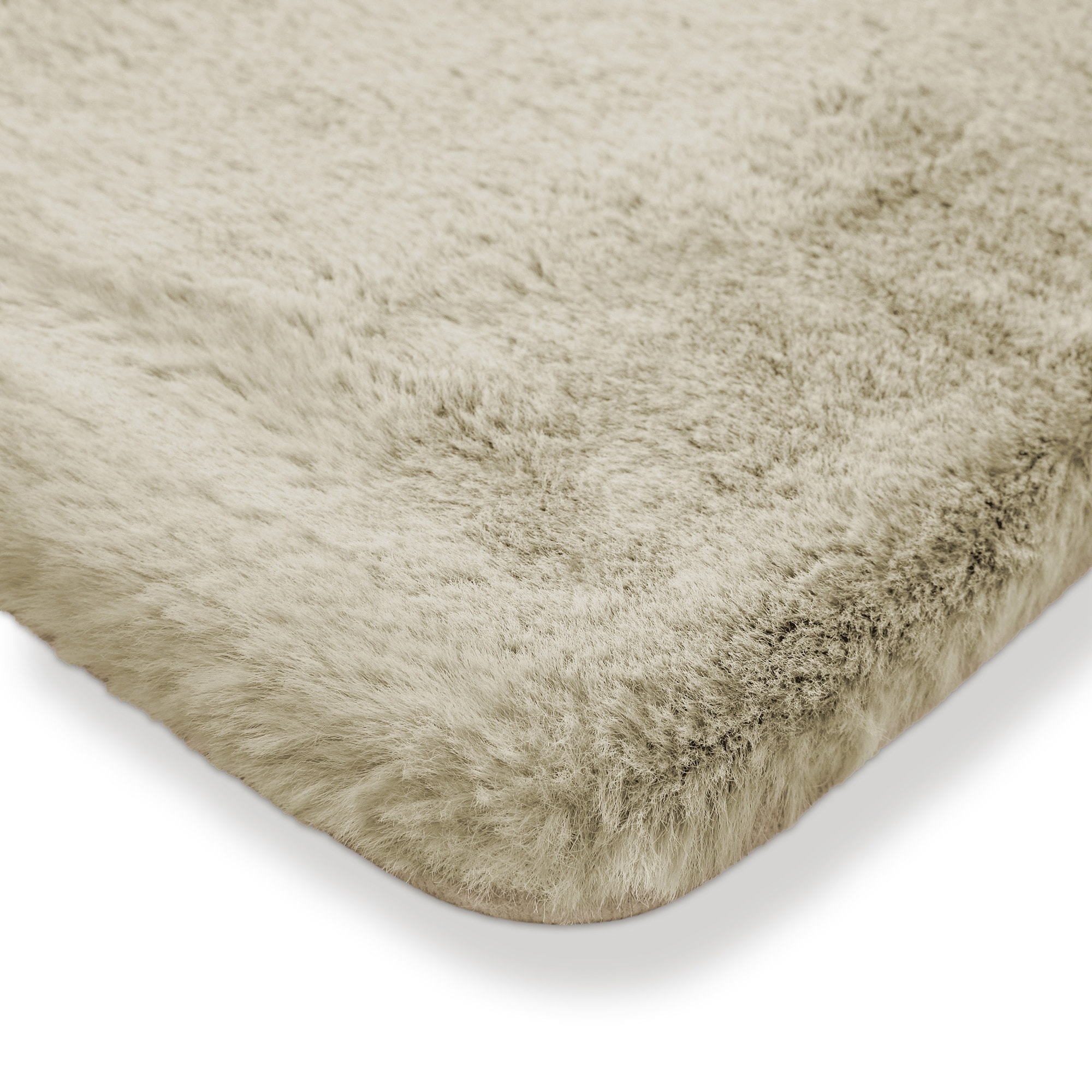 OTTO home Badematte »Lennja« Höhe 25 mm rutschhemmend beschichtet fußbodenheizungsgeeignet Badteppich, getuftet, Uni, antirutsch, flauschig  wie Kaninchenfell