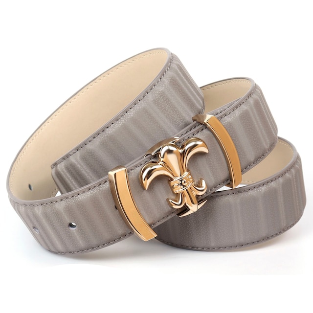 Anthoni Crown Ledergürtel, mit filigraner goldfarbener Koppel-Schließe  online bestellen | BAUR