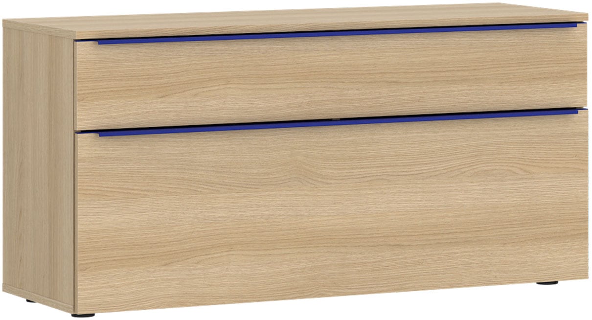 TOM TAILOR HOME Lowboard "COLOR PUZZLE 3 – 1 Klappe 1 Schublade mit farbigem Griff und Füßen" Kommode, Breite 110 cm,mit Klappe und Schublade, viel Stauraum