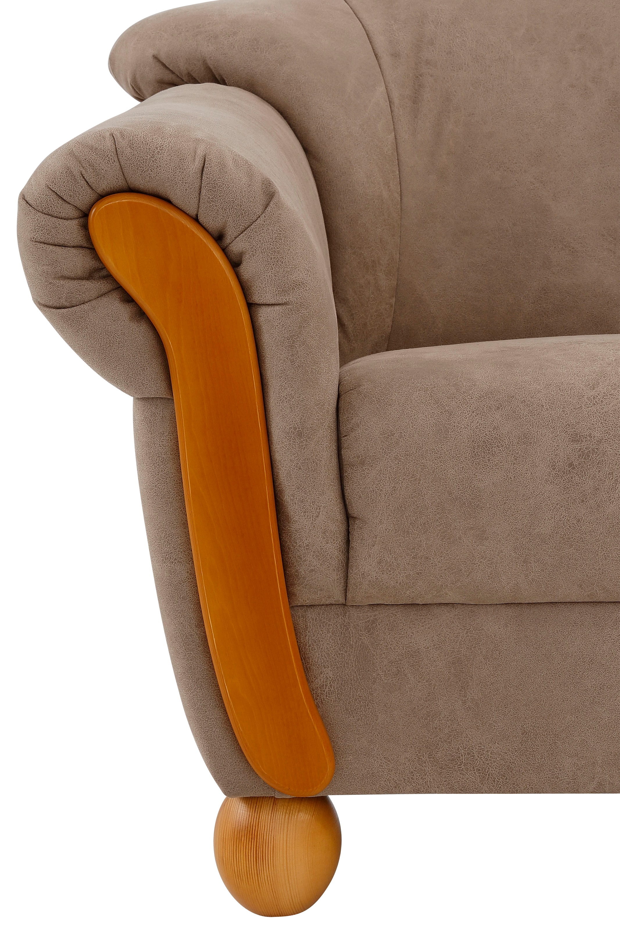Home affaire Ecksofa »Milano Vintage, L-Form«, mit Federkern, Bezug in Lederoptik, incl. 4 Zierkissen