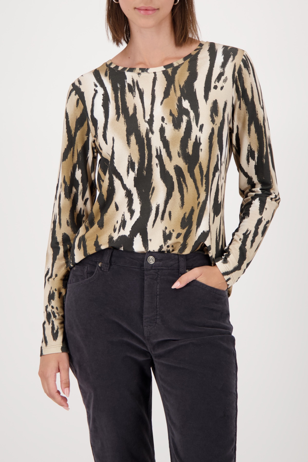 Monari Langarmshirt Regular fit mit Rundhalsausschnitt günstig online kaufen