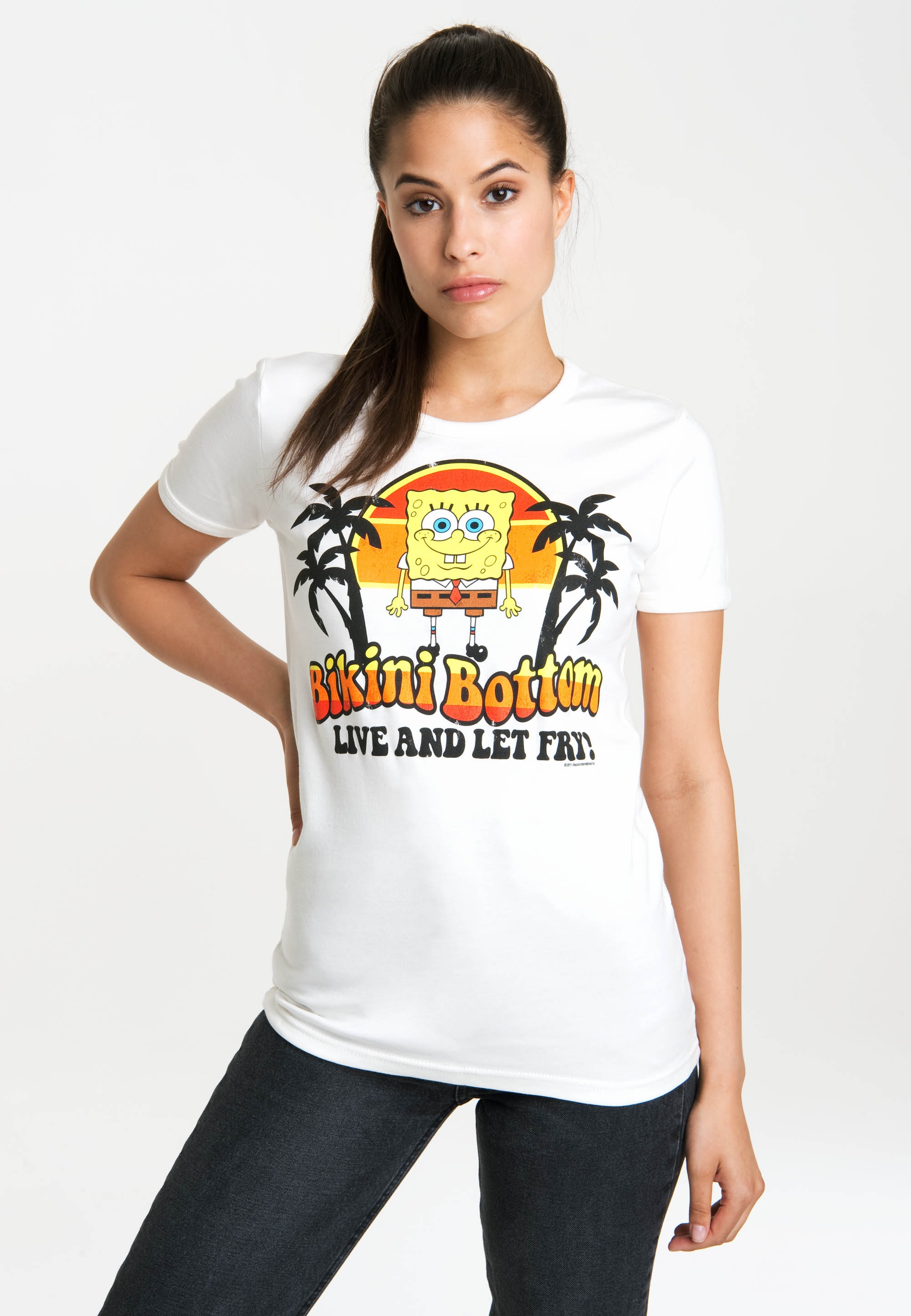 LOGOSHIRT T-Shirt »Spongebob – Bikini Bottom«, mit lizenzierten Originaldesign