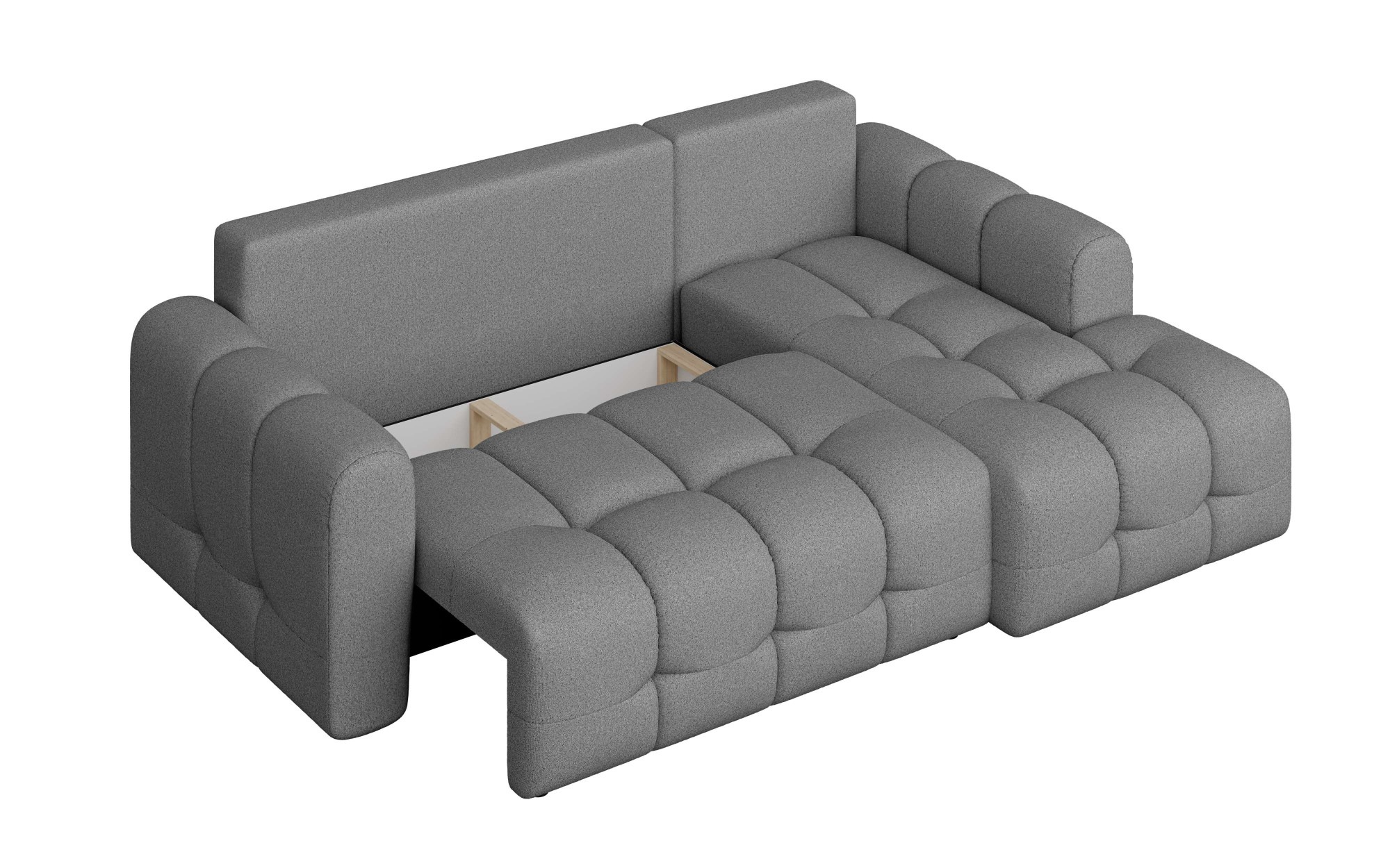 INOSIGN Ecksofa »Manilla, wahlweise mit Bettfunktion, B/T/H 265/170/91 cm«, L-Form mit Recamiere rechts/links bestellbar, Wellenunterfederung