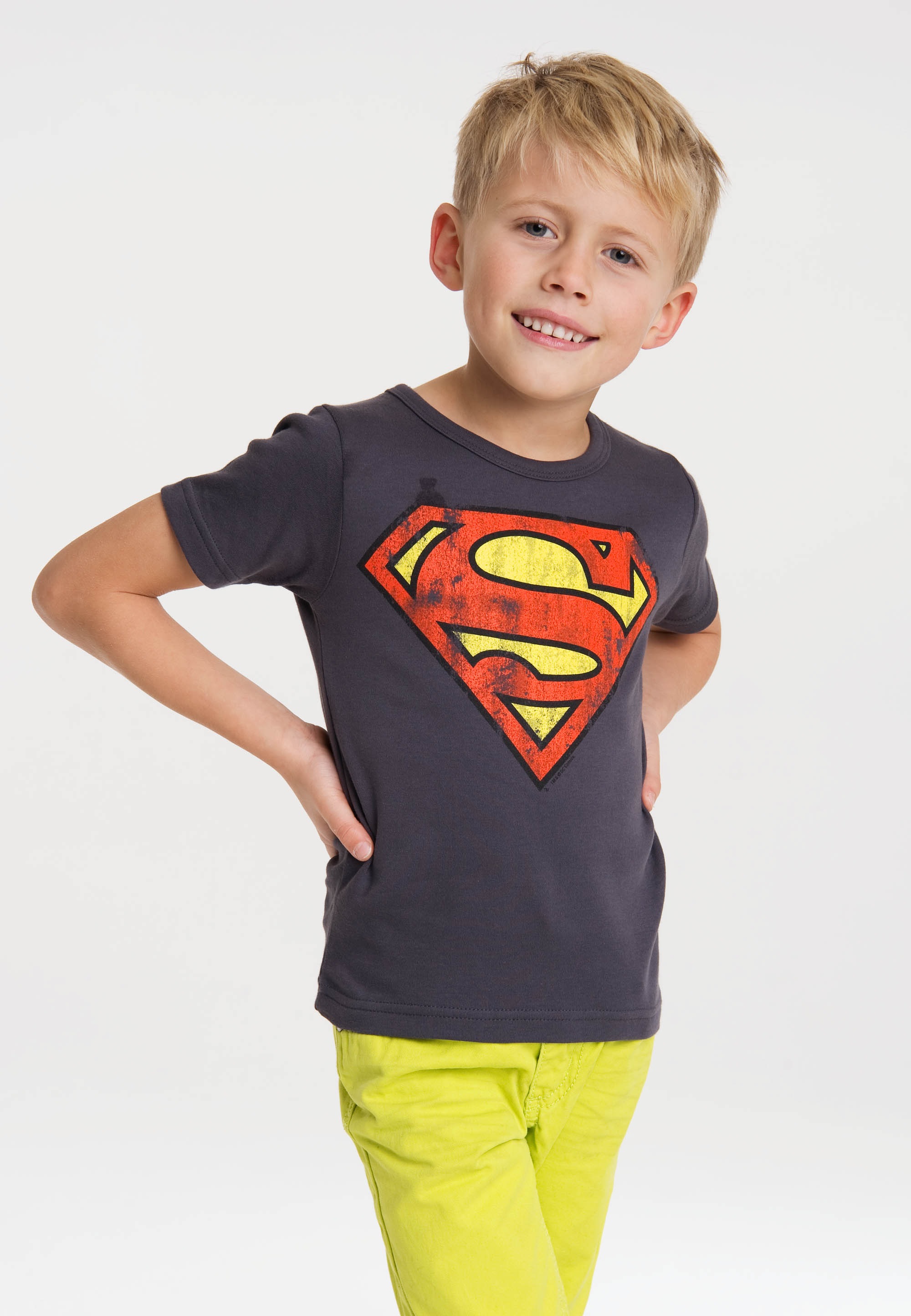 LOGOSHIRT T-Shirt »Superman«, mit coolem Frontprint