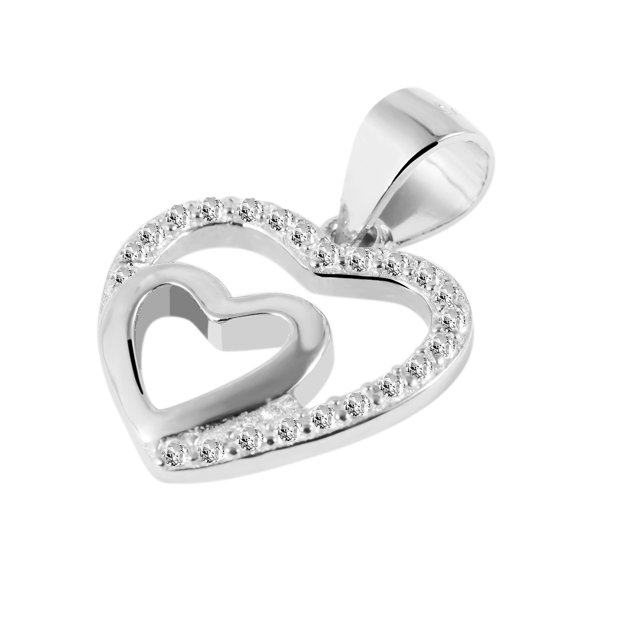 Adelia´s Kettenanhänger »modischer Herz Anhänger aus 925 Sterling Silber«