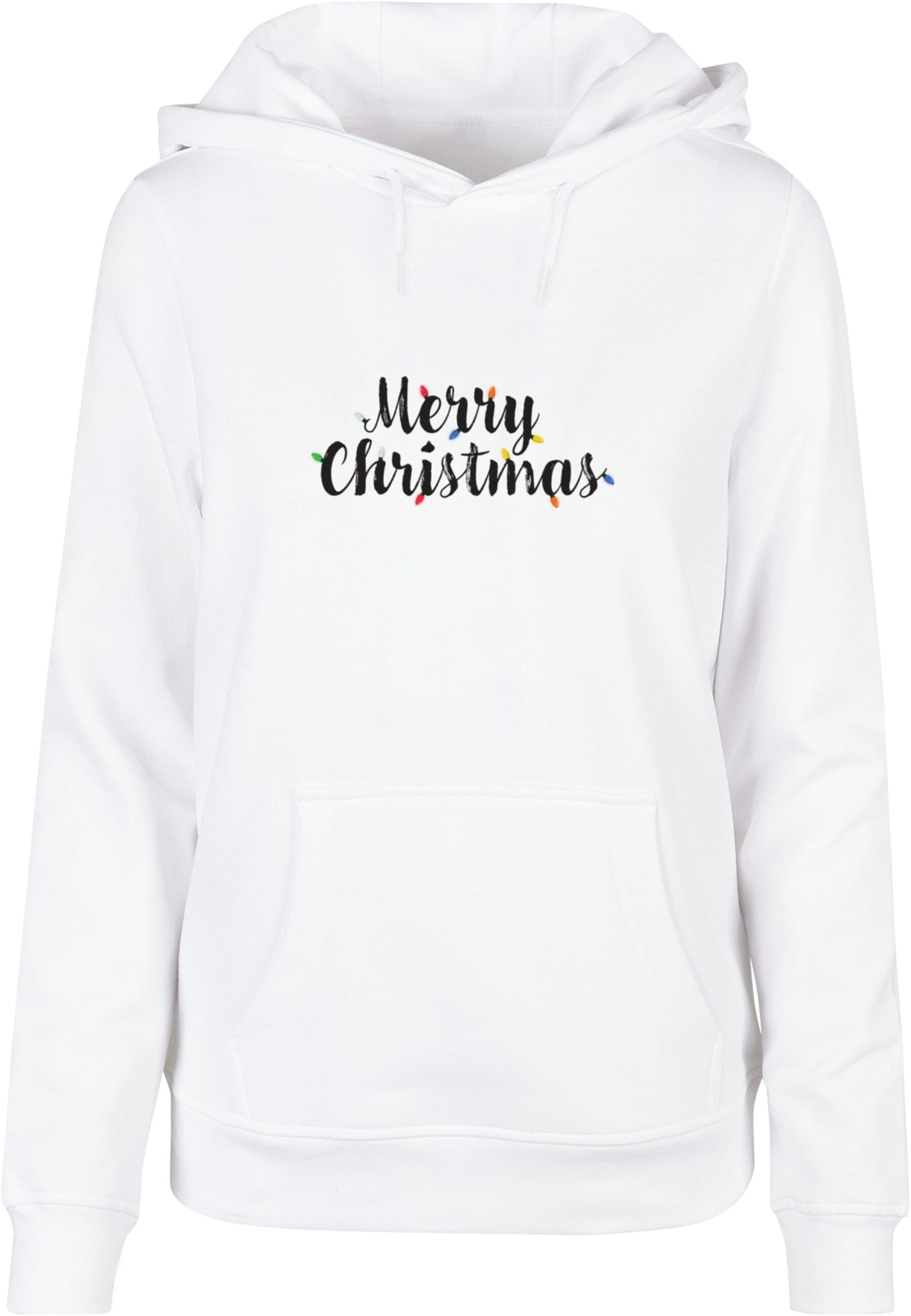 Merchcode Kapuzenpullover "Merchcode Damen Ladies Merry Christmas Lights Basic Hoody"