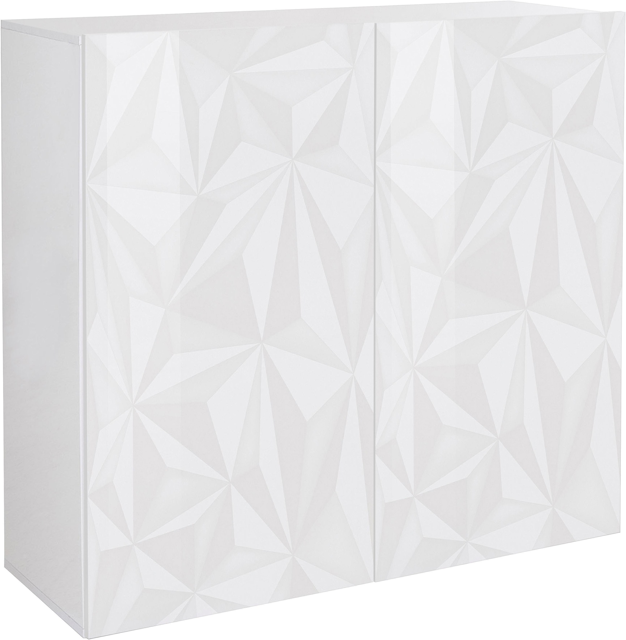 Home affaire Highboard "Prisma Höhe 111 cm, Breite 121 cm, Kommode 2 Türen, günstig online kaufen