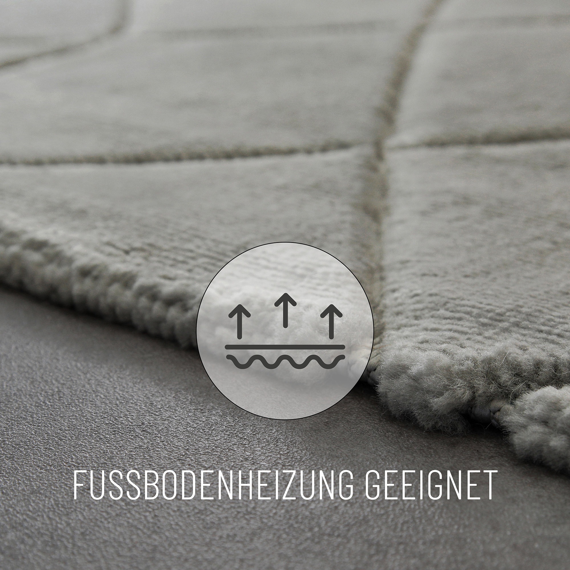 Wecon home Teppich »Unplugged, auch in quadratischer Form«, rechteckig, 10 mm Höhe, Kurzflor, Hoch Tief Struktur, gewebt, Wohnzimmer, Schlafzimmer, modern