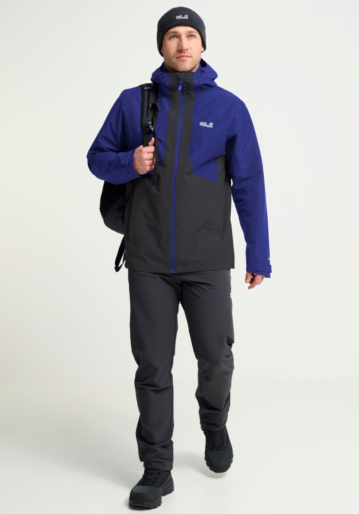 Jack Wolfskin 3-in-1-Funktionsjacke »STONETRAIL 3IN1 JKT M« mit Kapuze 3-in-1 Jacke, wasserdicht, warm und atmungsaktiv