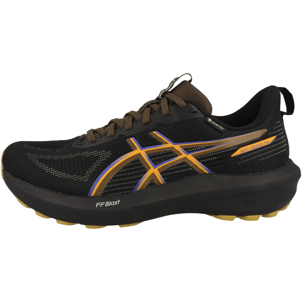 "Laufschuh ASICS ""Asics GT-1000 14 GTX Laufschuhe Herren Schuhe"", Herren, Gr. 46,5, schwarz, Schuhe Laufschuh, Zuglasche an der Ferse"