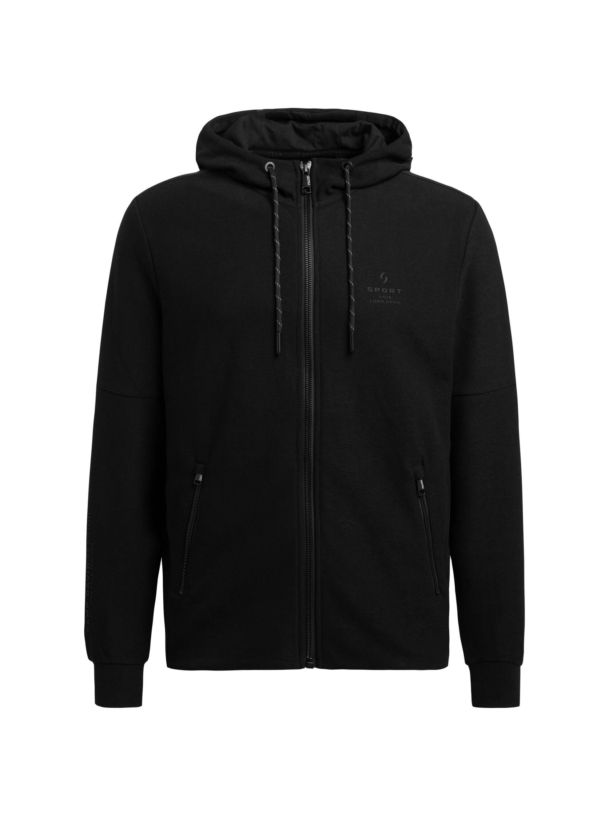 CAMP DAVID Kapuzensweatjacke mit Reißverschlusstaschen