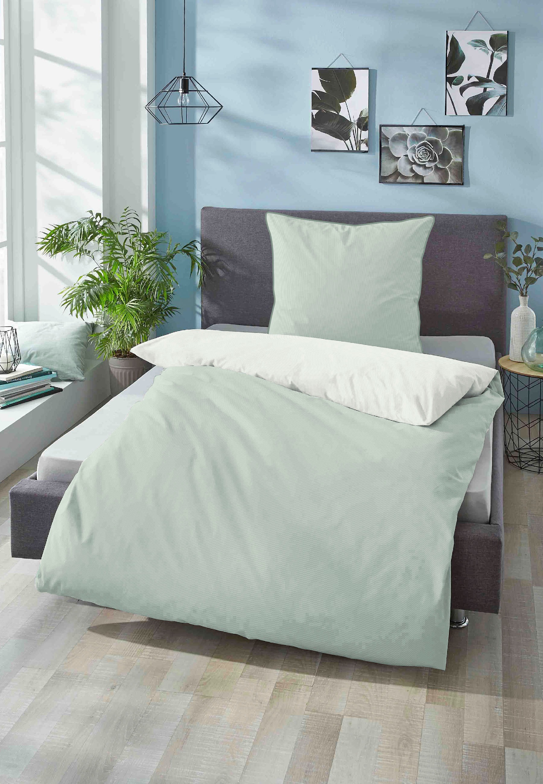 Biberna Wendebettwäsche "Helena" 2 Stk. feiner Glanz + weicher Griff, pfleg günstig online kaufen