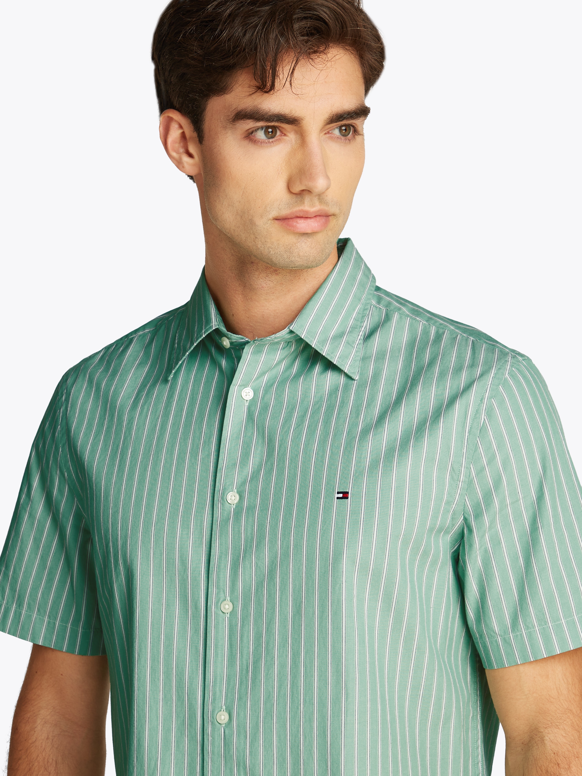 Tommy Hilfiger Kurzarmhemd »FLEX POPLIN RETRO STP SS SHIRT«