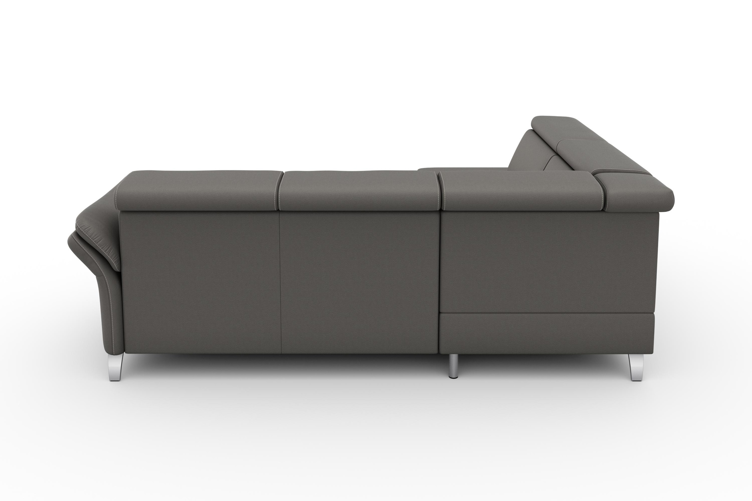 sit&more Ecksofa »Vincenzo L-Form«, inklusive Kopfteilverstellung, wahlweise mit Bettfunktion, Bettkasten