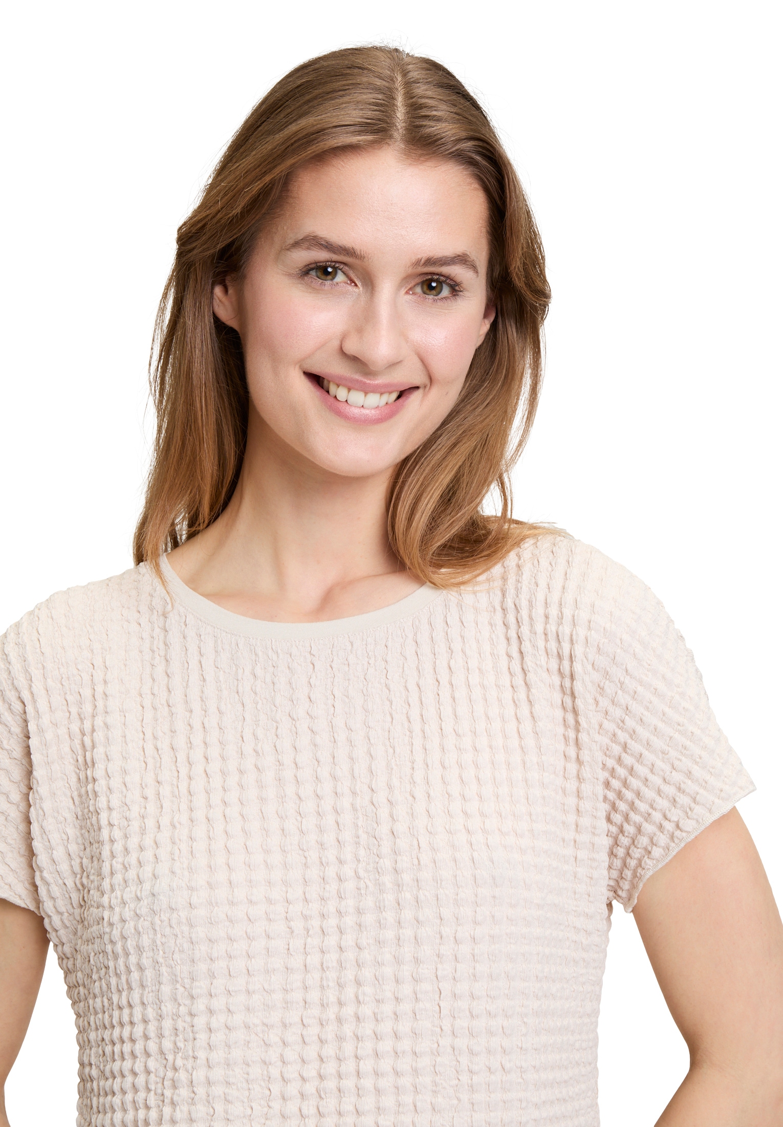 Betty Barclay Kurzarmshirt »Betty Barclay Strukturshirt mit U-Boot-Ausschnitt«, (1 tlg.), Material
