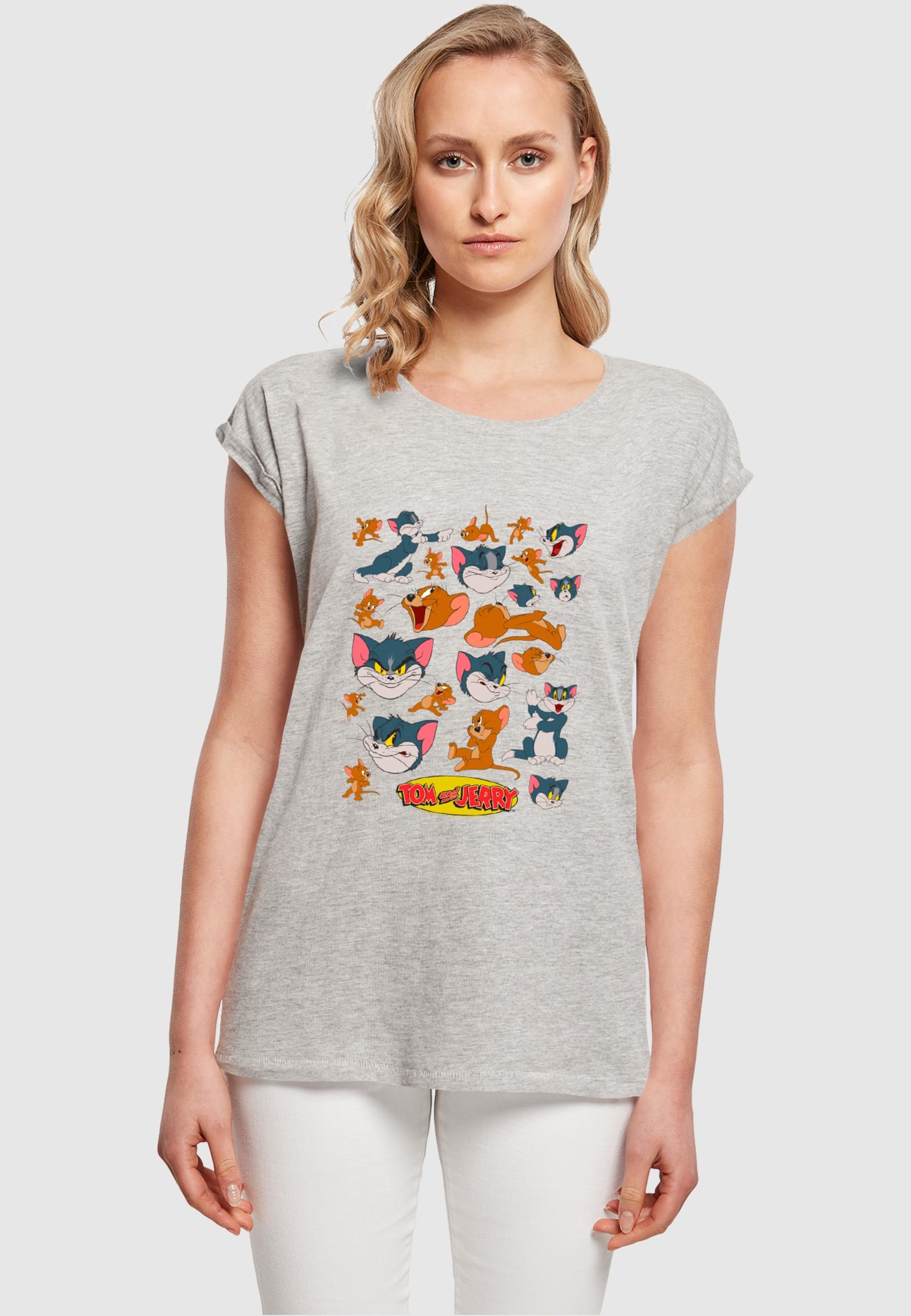ABSOLUTE CULT T-Shirt »ABSOLUTE CULT Damen Ladies Tom and Jerry - Many Faces T-Shirt«, (1 tlg.)
