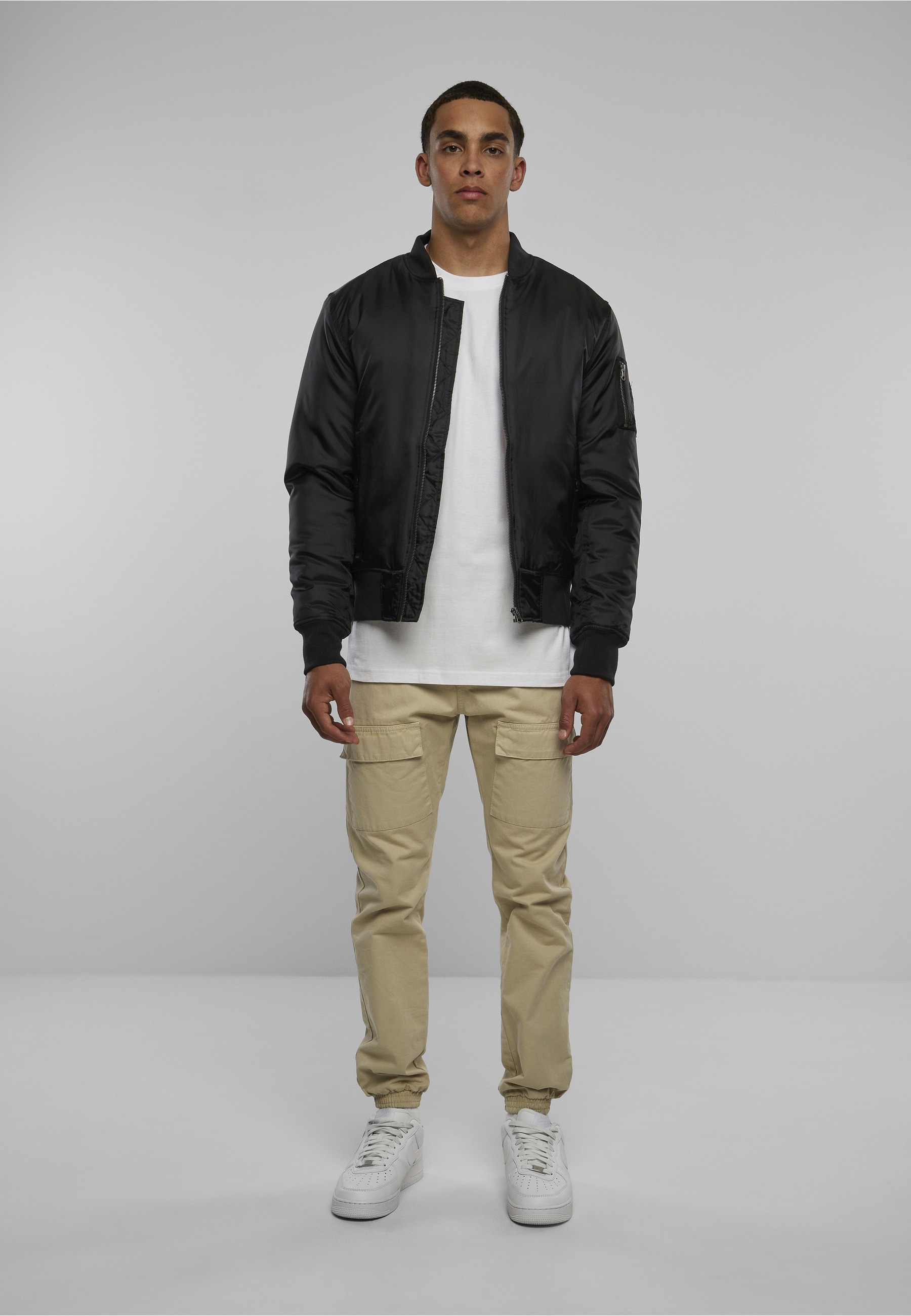 URBAN CLASSICS Anorak »Urban Classics Herren Basic Bomber Jacket« 1 Stk. tlg. ohne Kapuze