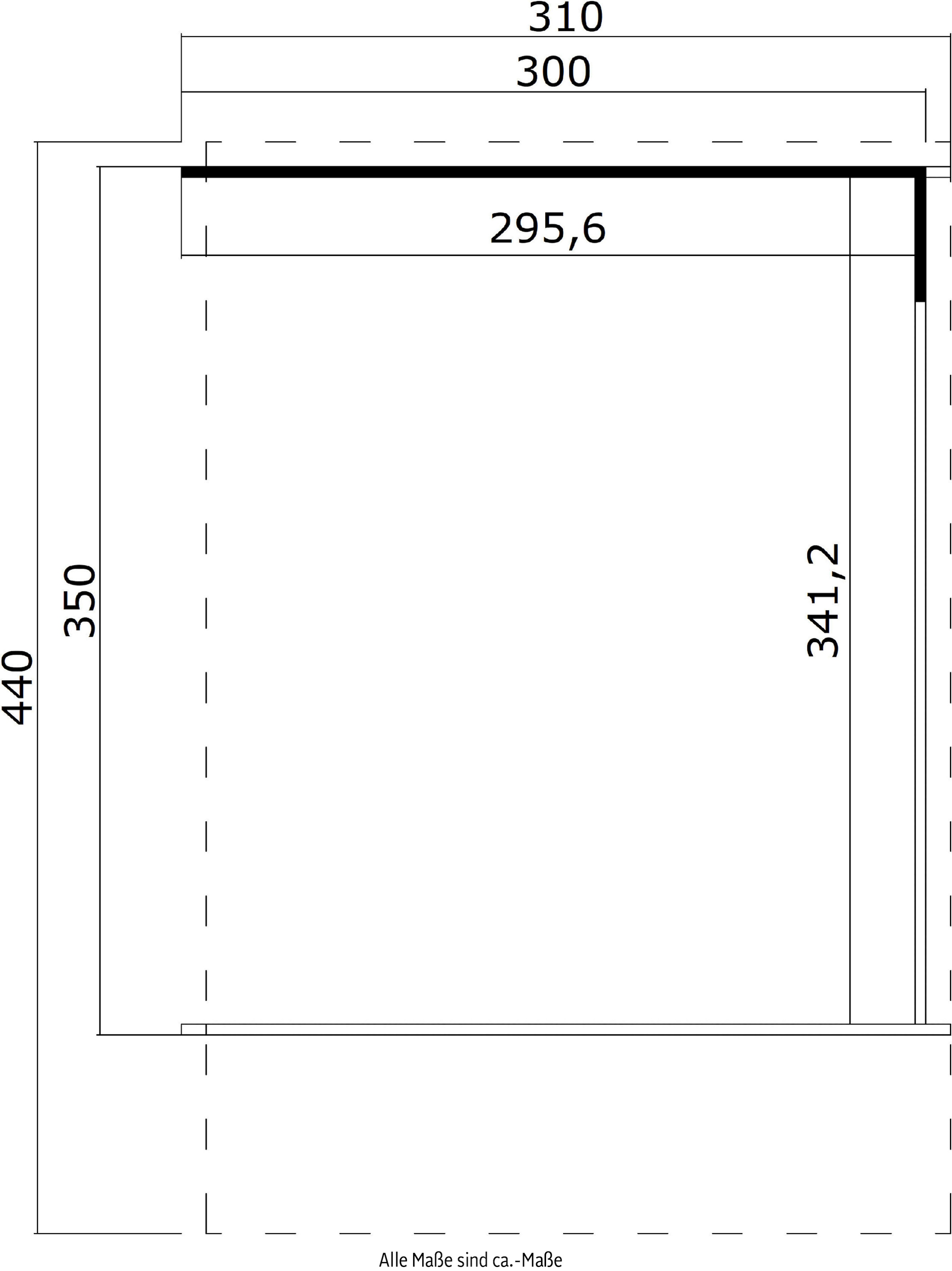 LASITA MAJA Gartenhaus-Anbaudach »für Gartenhaus Sicily 1 und 2« BxT 300x350 cm