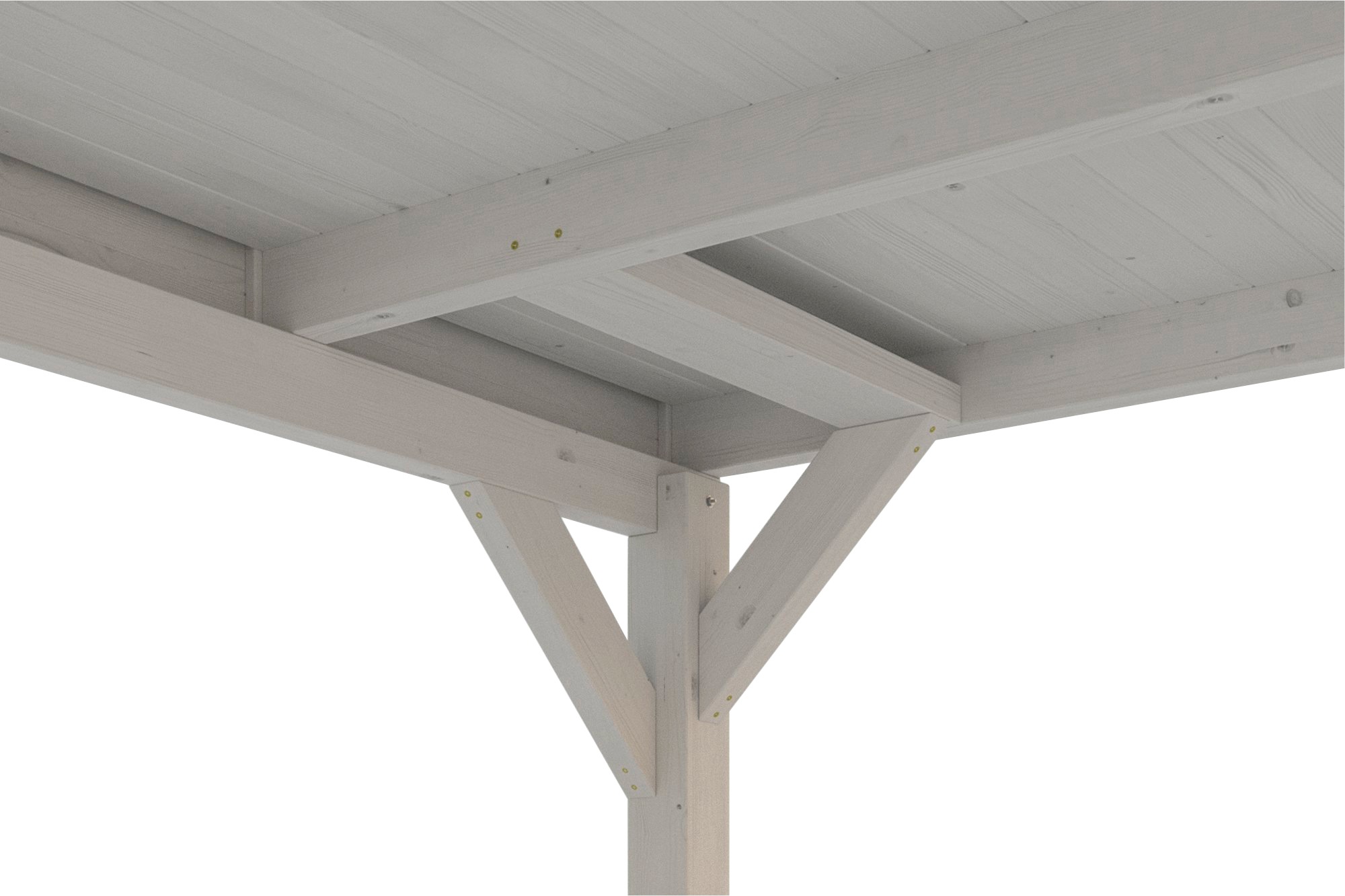 Skanholz Doppelcarport »Grunewald«, Leimholz-Nordisches Fichtenholz, weiß, mit EPDM-Dach