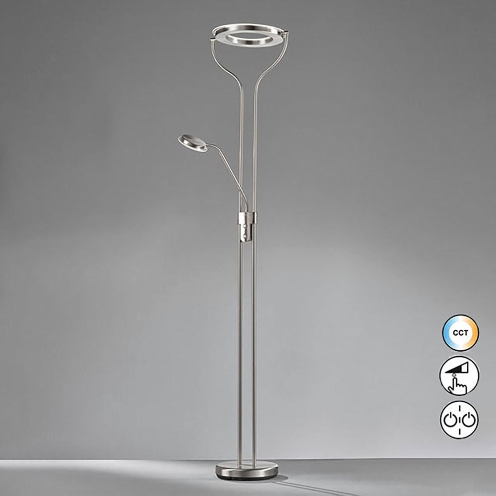 FISCHER & HONSEL Stehlampe »Davos«, Leuchtmittel LED-Modul | LED wechselbar, langlebige LED, dimmbar