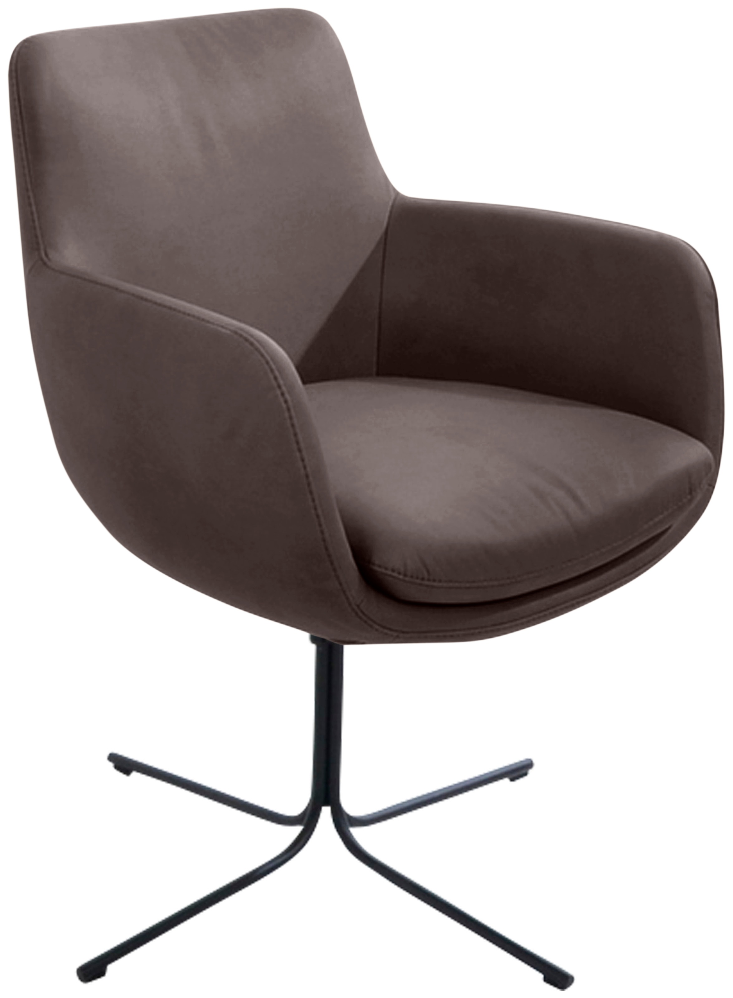 Thumbnail - K+W Komfort & Wohnen Drehstuhl "Pego" () filigranem 4-Fuß-Gestell in schwarz