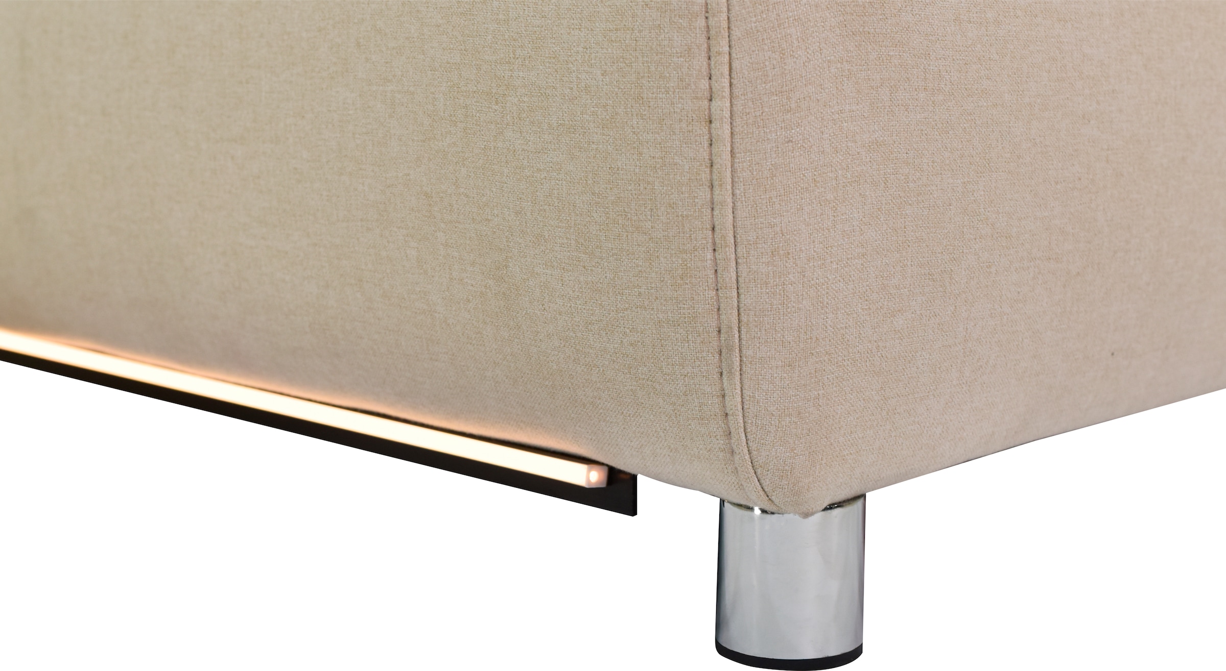 Places of Style Ecksofa »Pareli, L-Form, 259cm,m. Recamiere, Echtleder, Kunstleder, Webstoff«, man. o. elektr. Relaxfunktion, USB/Kopfteilverstellg u. LED