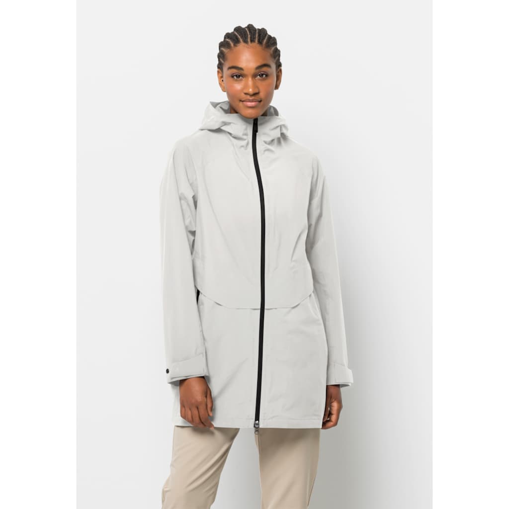 Jack Wolfskin Langjacke »MAINKAI LONG JKT W«, mit Kapuze