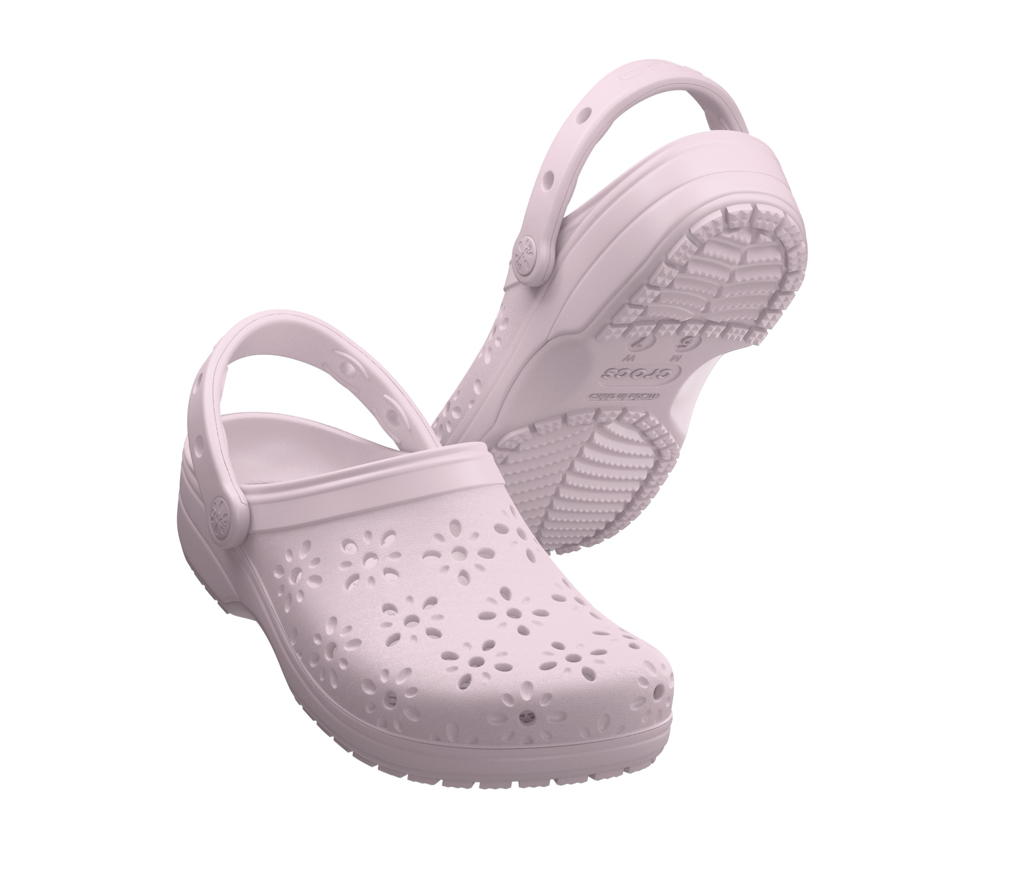 Crocs Clog »Classic Floral Cut Out Clog«, Sandale, Sommerschuh, Loafer mit Lüftungsöffnungen in Blütenstruktur