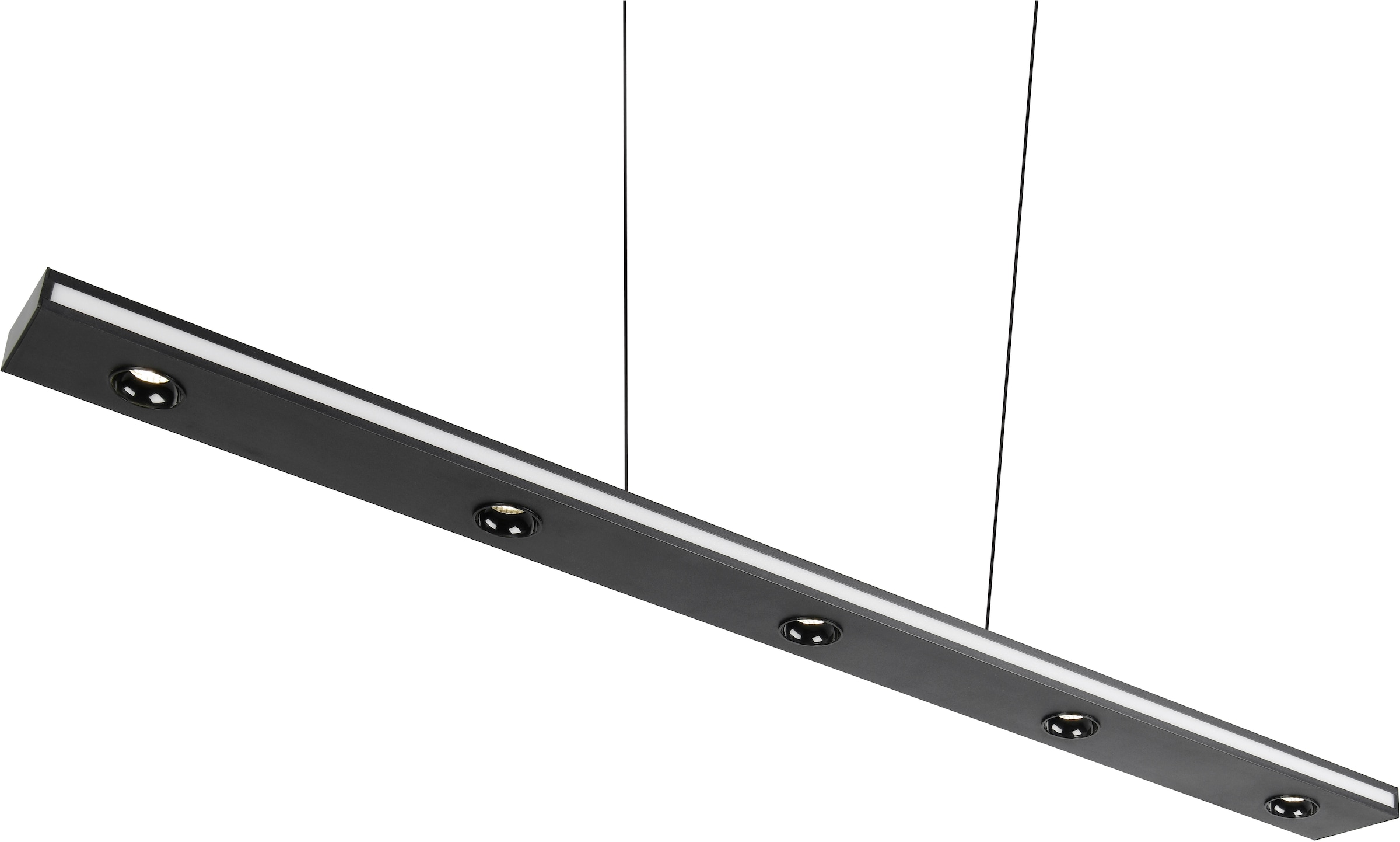 TRIO Leuchten LED Pendelleuchte »GRAHAM, Hängeleuchte höhenverstellbar, dimmbar, Memoryfunktion« LED-Board 1 Stk. Farbwechsler | warmweiß - kaltweiß up-and-down Licht Lichtfarbe einstellbar warm- bis kaltweiß 2300-4000K