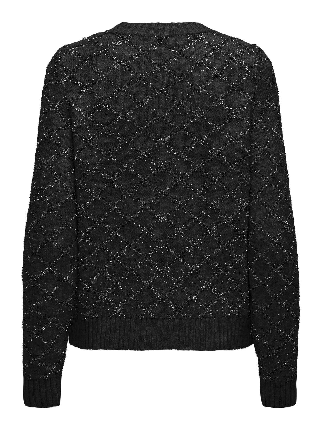 ONLY Rundhalspullover »ONLALBA L/S GLITTER O-NECK CC KNT«
