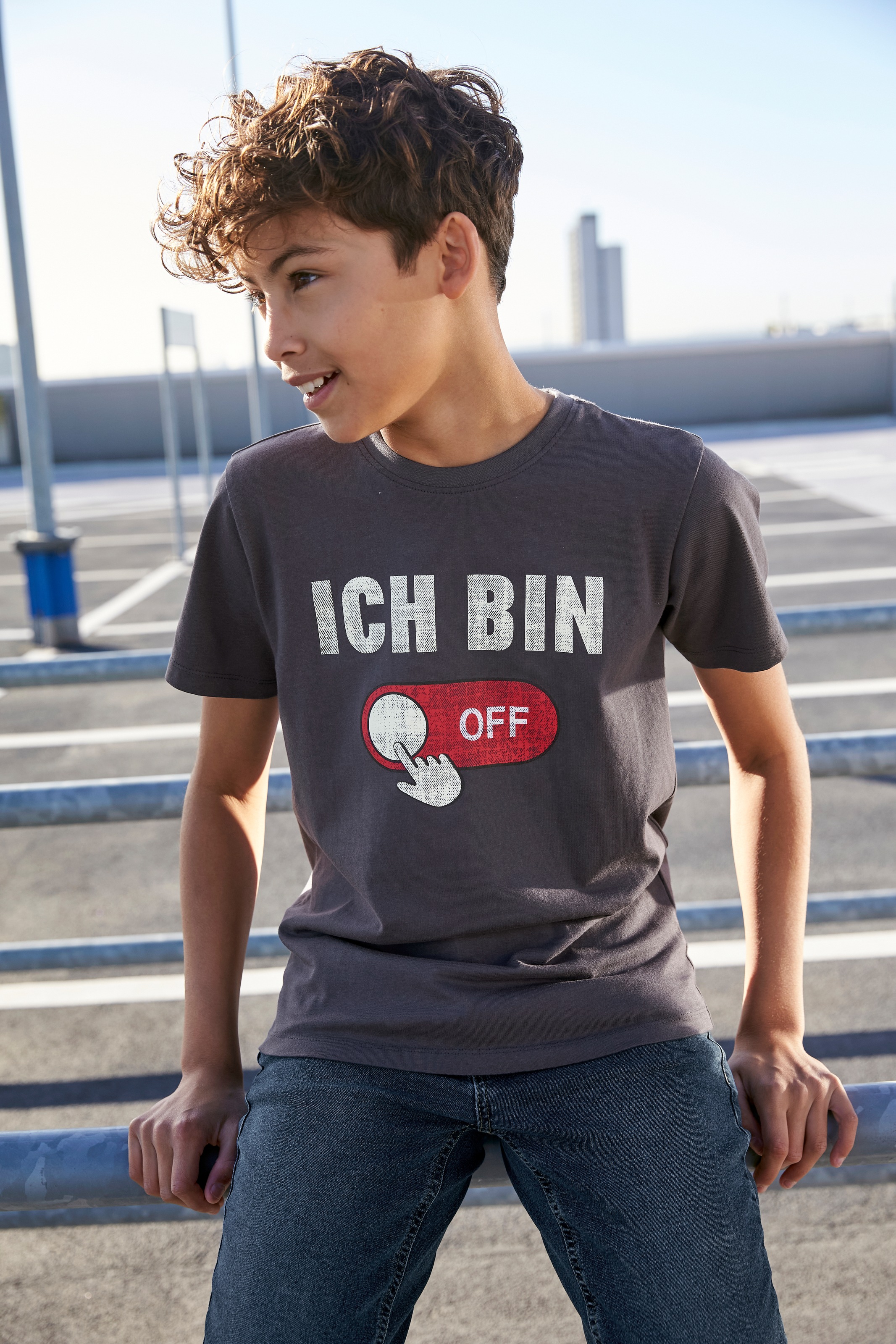 BIN | OFF...«, KIDSWORLD für ▷ T-Shirt BAUR »ICH Sprücheshirt