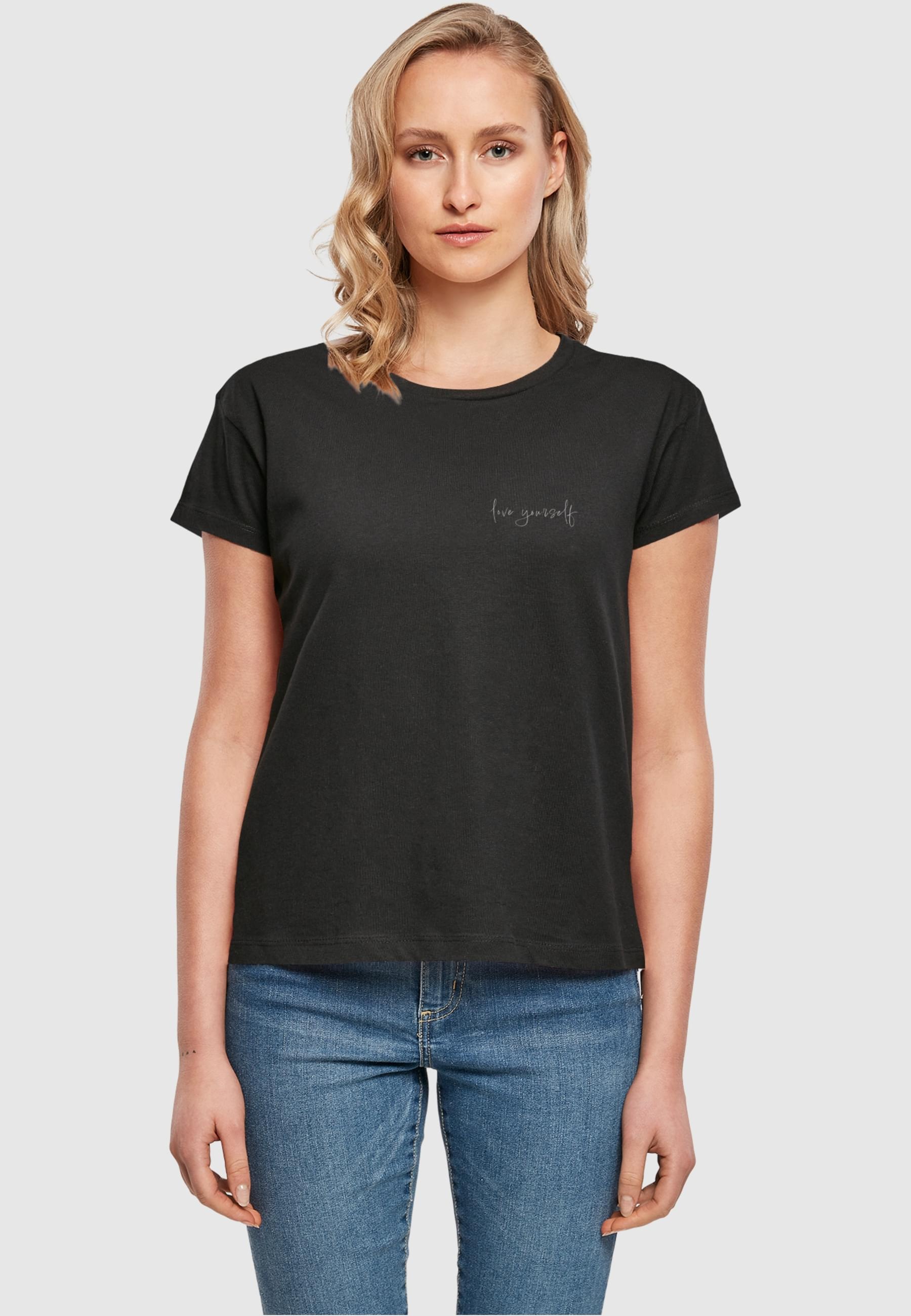 Merchcode T-Shirt »Merchcode Damen Ladies Love Yourself Box Tee«, (1 tlg.)