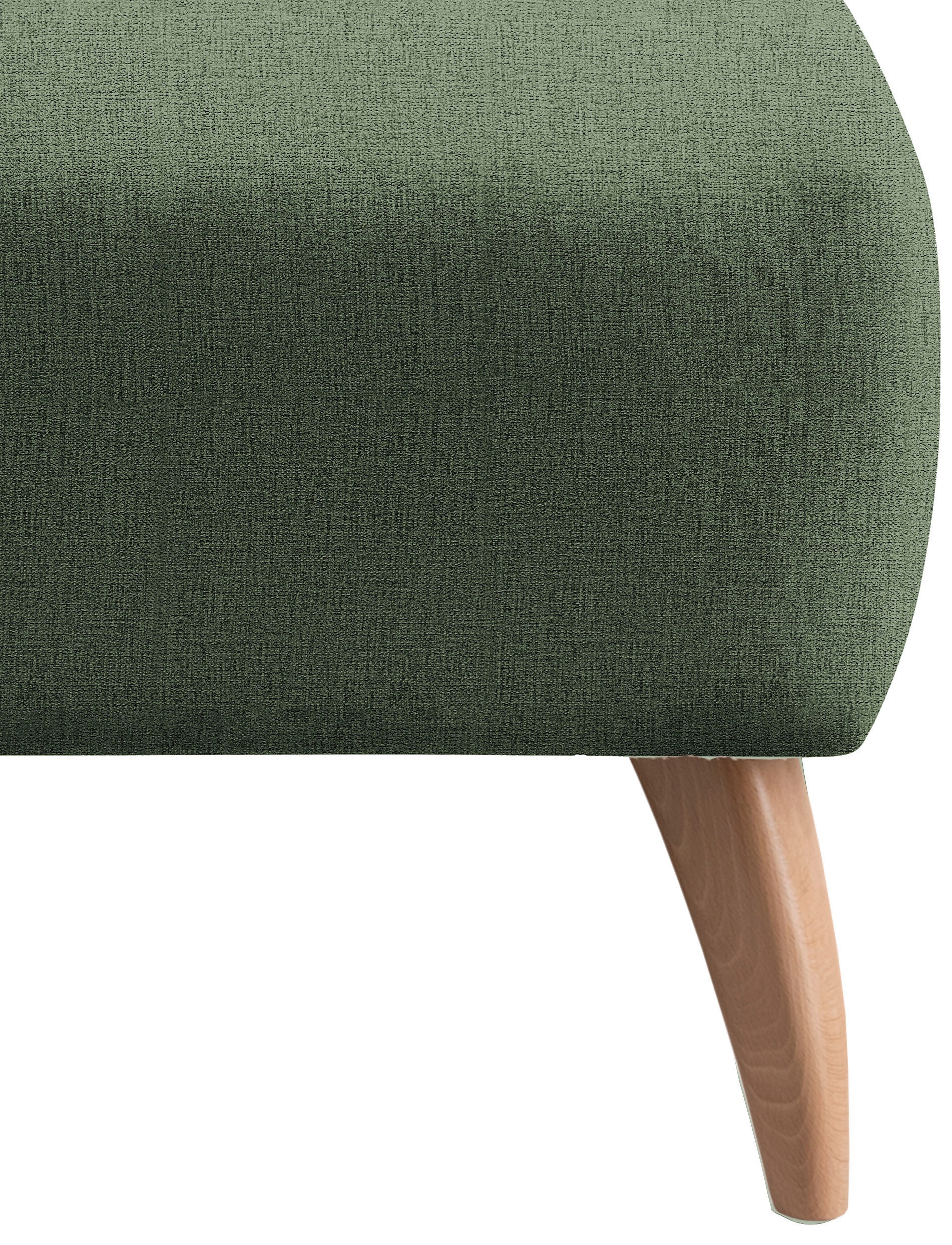 INOSIGN Polsterhocker »Colori«, Holzfußfarbe wählbar, verschiedene Stoffe, hochwertige Stoffqualität