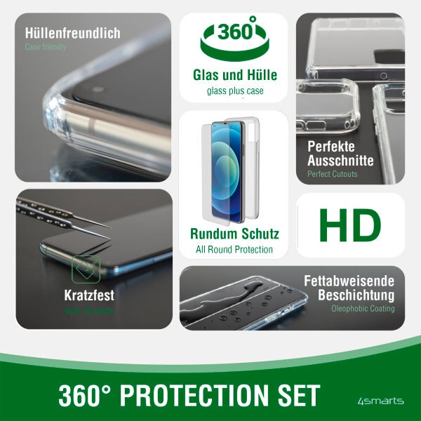 4smarts Backcover »360° Starter Set (X-Pro Glas + Case) - Google Pixel 7)«