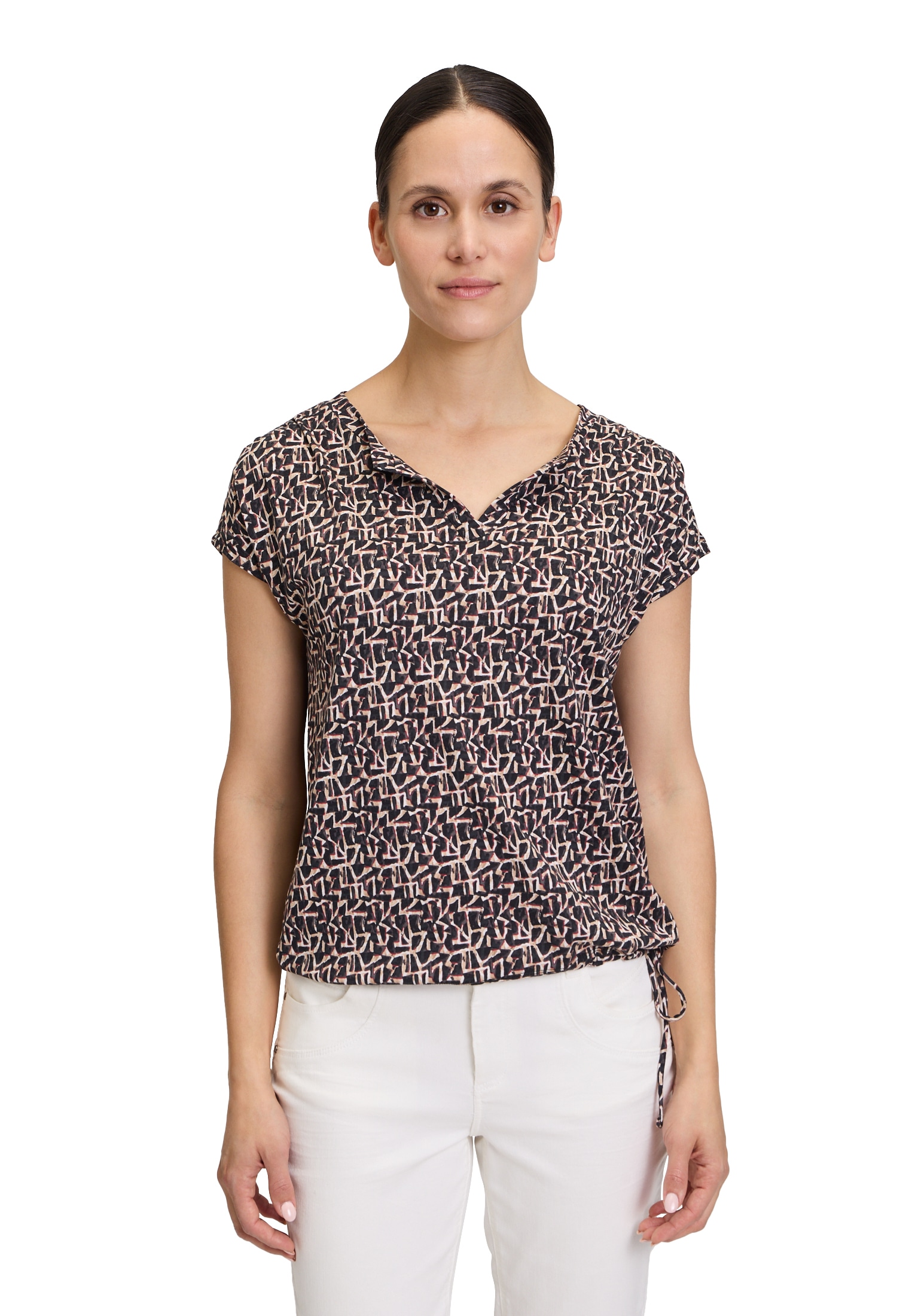 Kurzarmshirt »Betty & Co Casual-Shirt mit Tunnelzug«, Druck