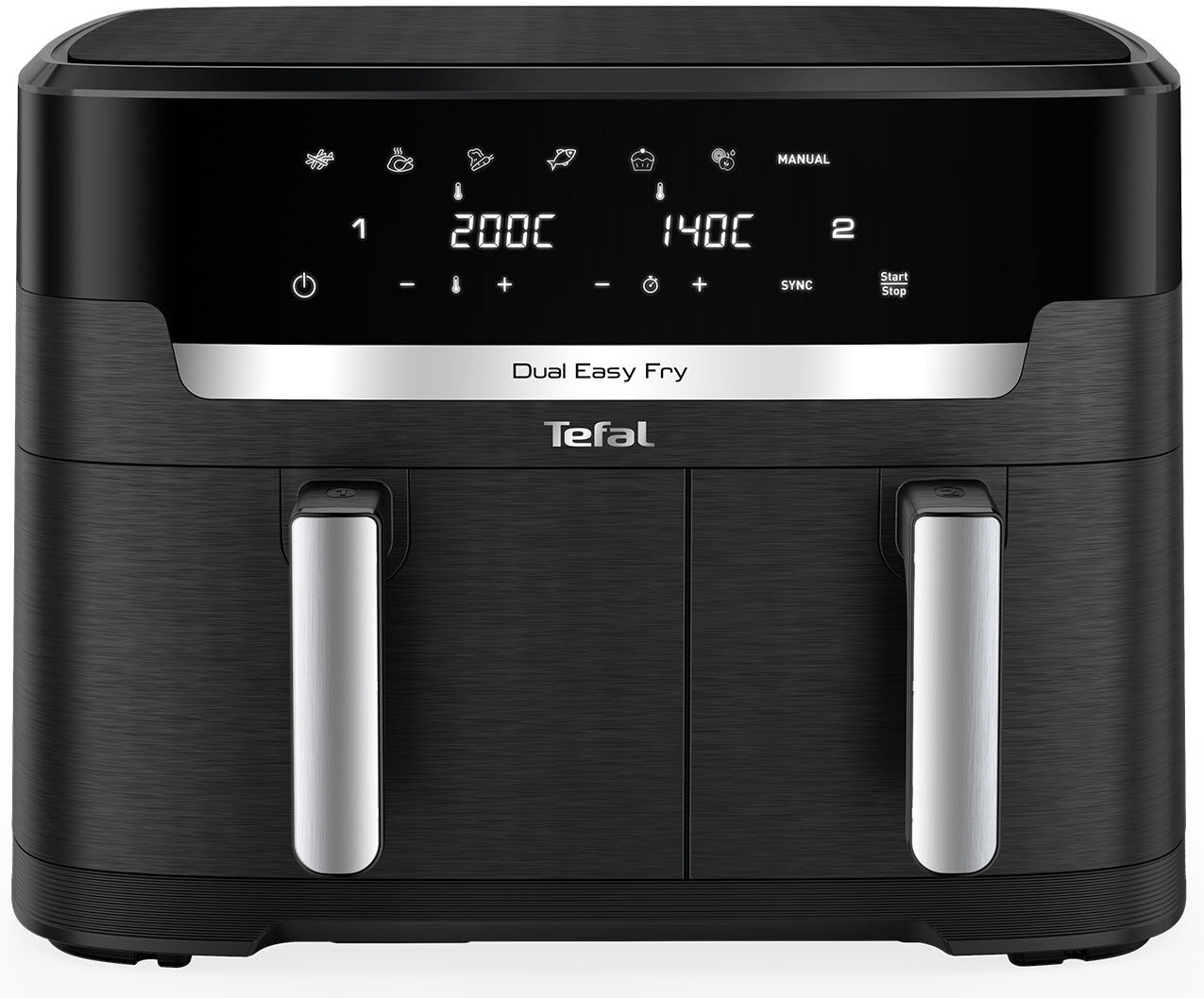 Tefal Heißluftfritteuse "EY9428 Dual Easy Fry XXL" 2700 W Heissluftfritteus günstig online kaufen