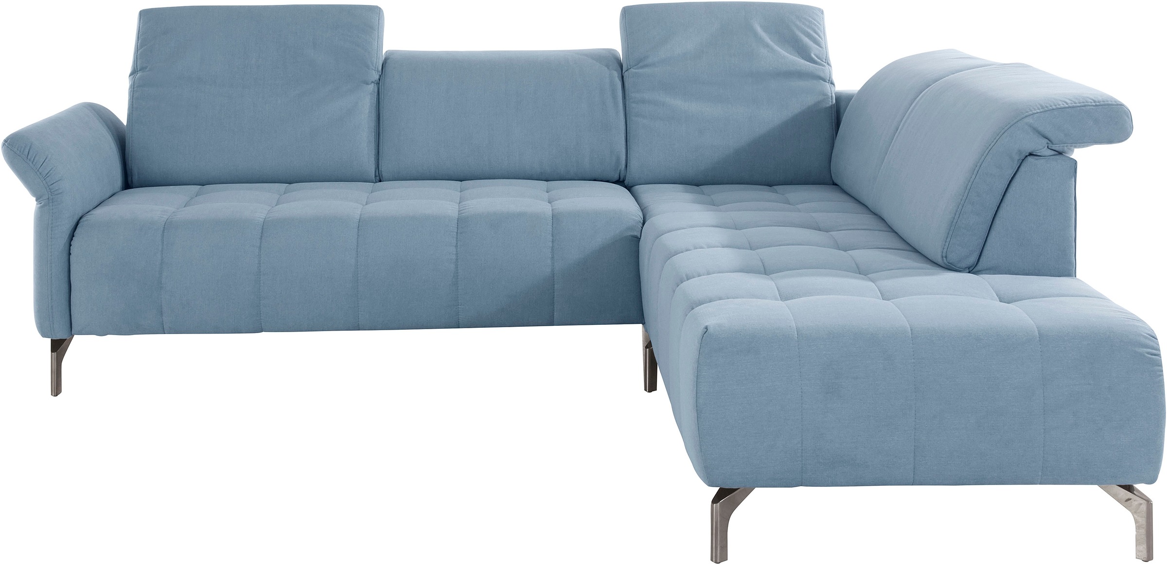 INOSIGN Ecksofa »Fresh L-Form«, Federkern, wahlweise Kopfteilverstellung und motorischer Vorziehsitz