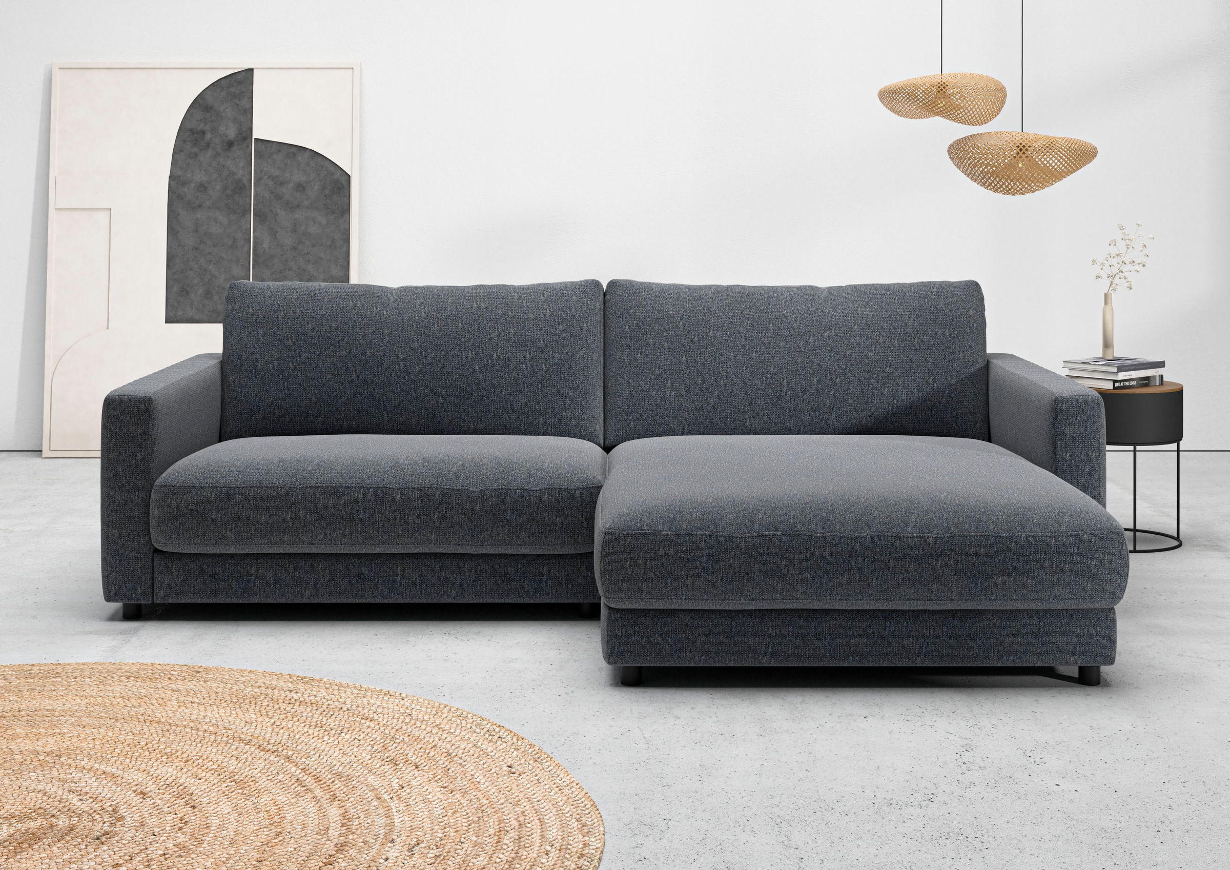 Home affaire Ecksofa "Ecksofa Jiro, L-Form, große Sitztiefe, Breite 265 cm" günstig online kaufen