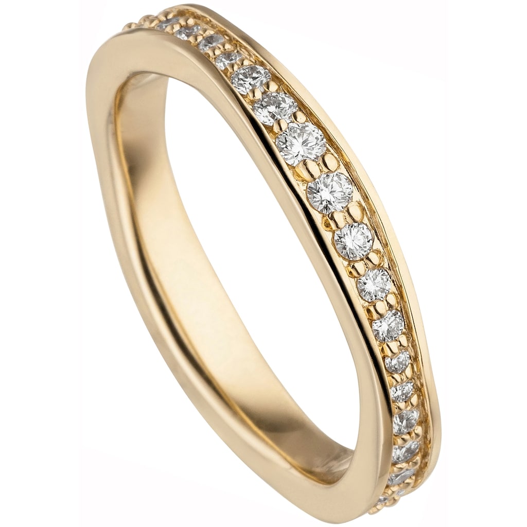 JOBO Fingerring »Ring mit Diamanten rundum« 585 Gold JW7385