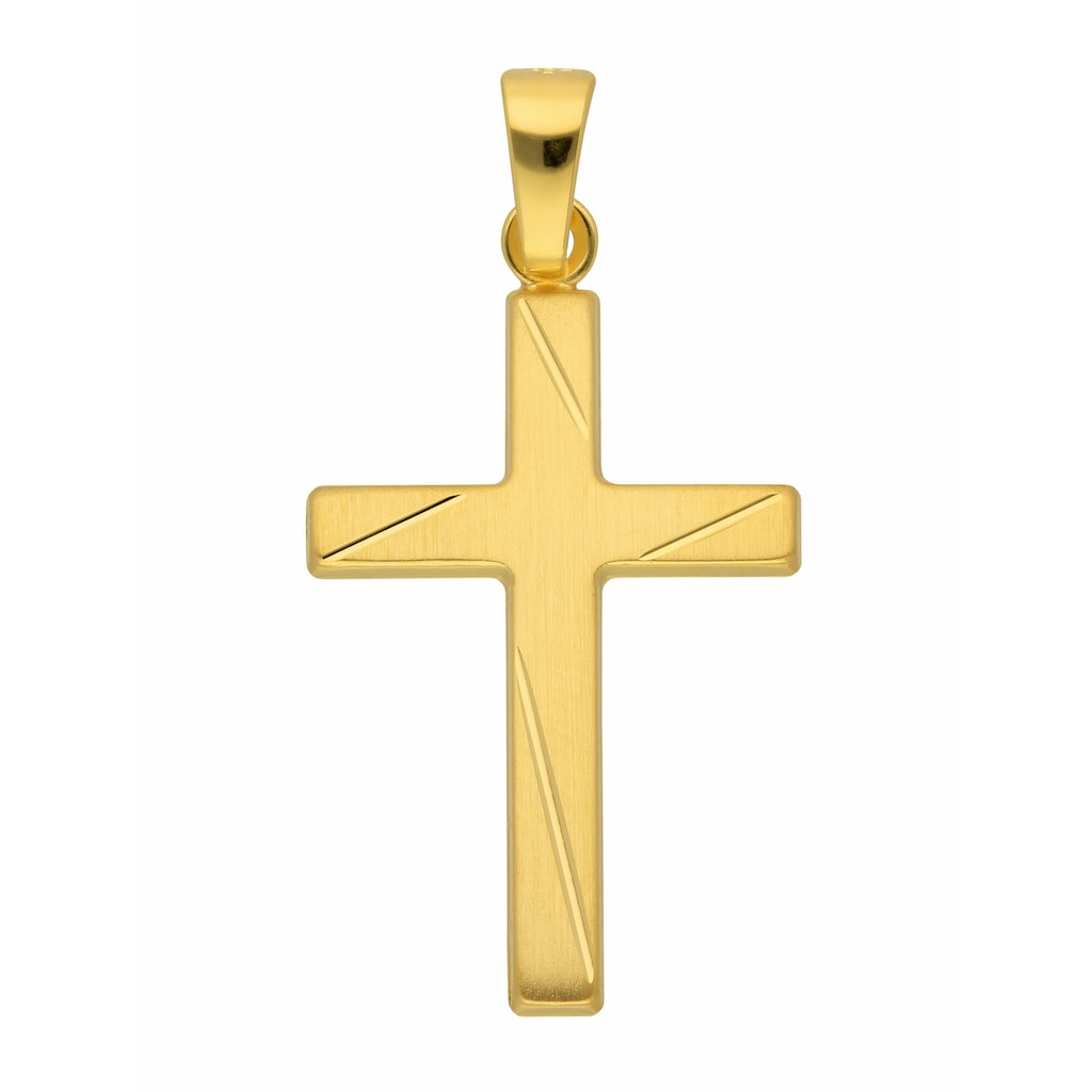 Adelia´s Kettenanhänger »Damen & Herren Goldschmuck 333 Gold Kreuz Anhänger«