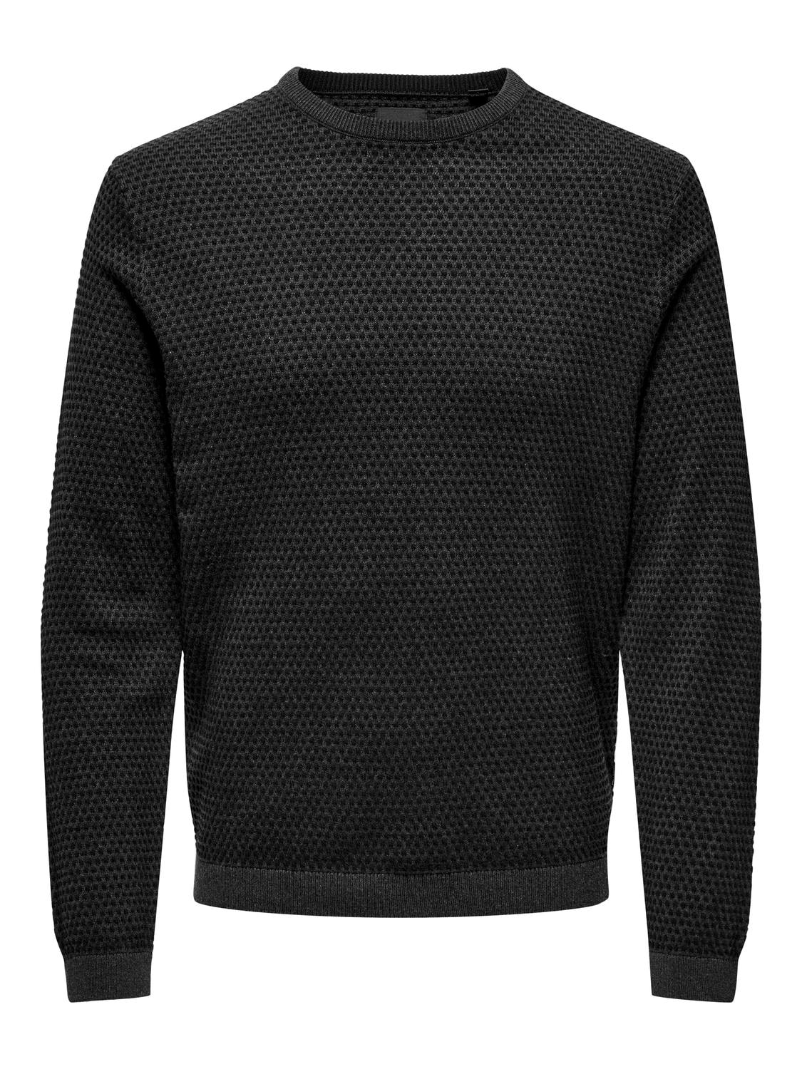 ONLY & SONS Rundhalspullover ONSTAPA REG 12 STRUC LS CREW KNIT NOOS günstig online kaufen