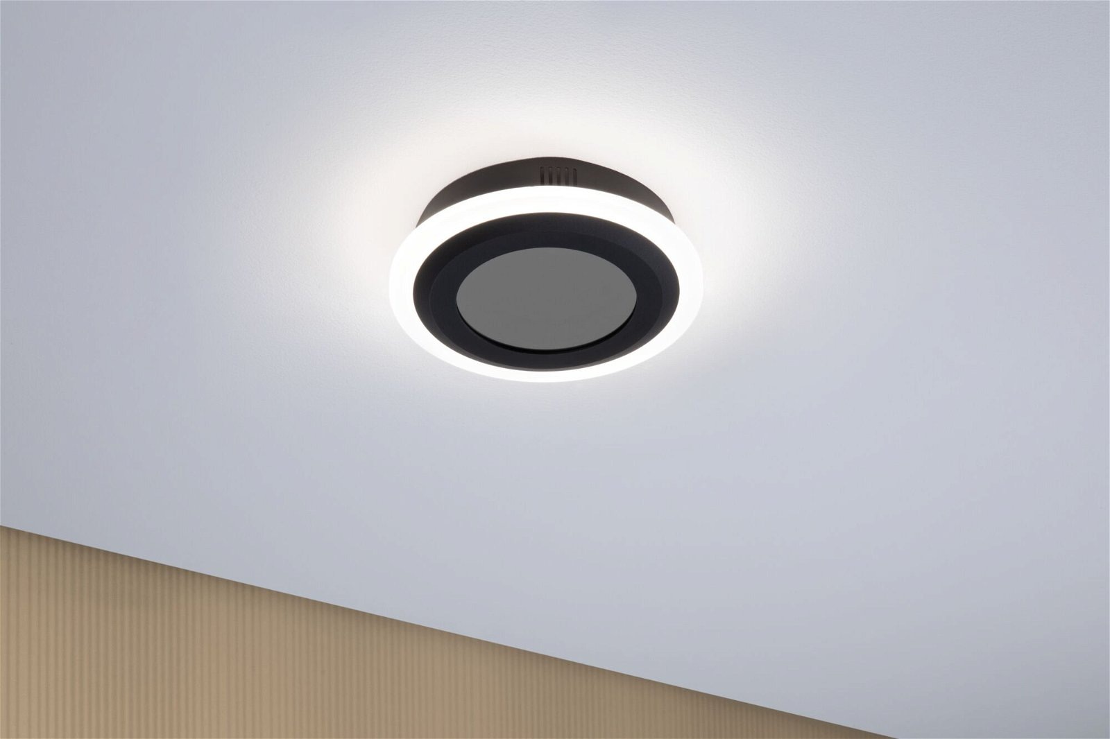 Paulmann LED Deckenleuchte »Spaceglow Two RGB+ 1200lm 230V 14W Schwarz matt«, 1 flammig, dimmbar