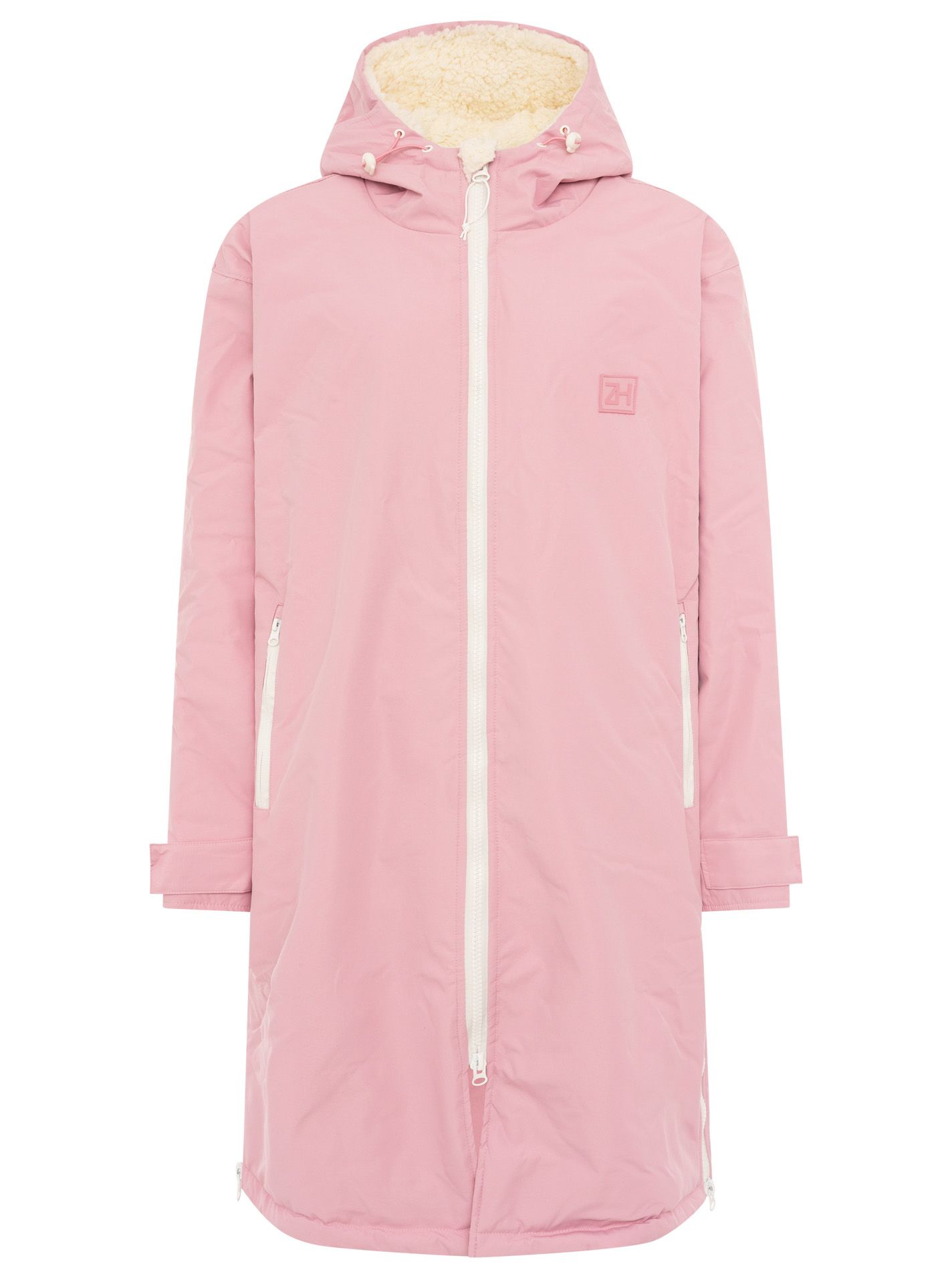 Thumbnail - Zwillingsherz Kurzmantel ""Oversize Windjacke ZH"" seitliche Taschen, Kapuze, Reißverschluss, Teddy Futter